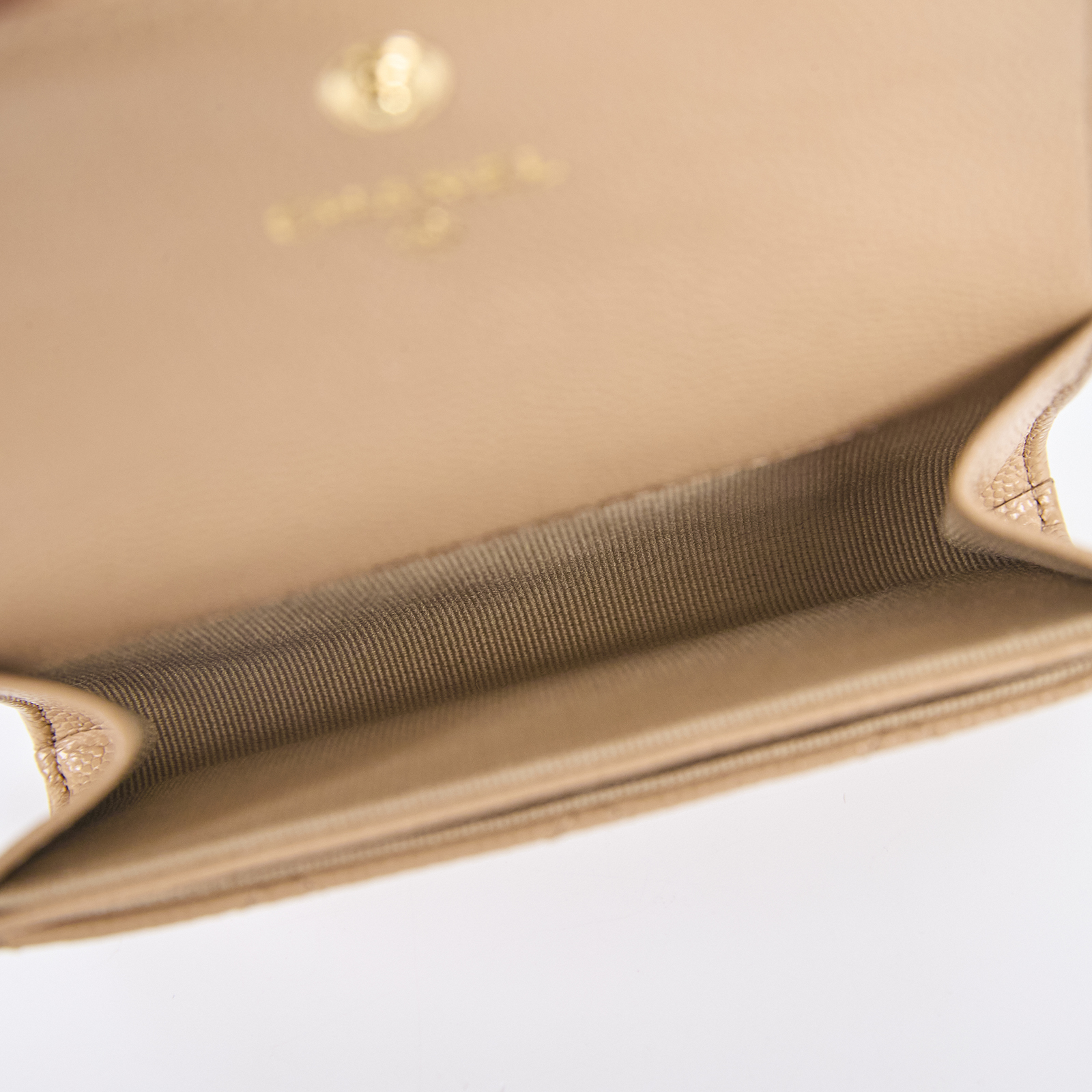 香奈兒 CHANEL CC 卡片夾  晶片款 泰奶色卡包 原廠盒子/防塵袋