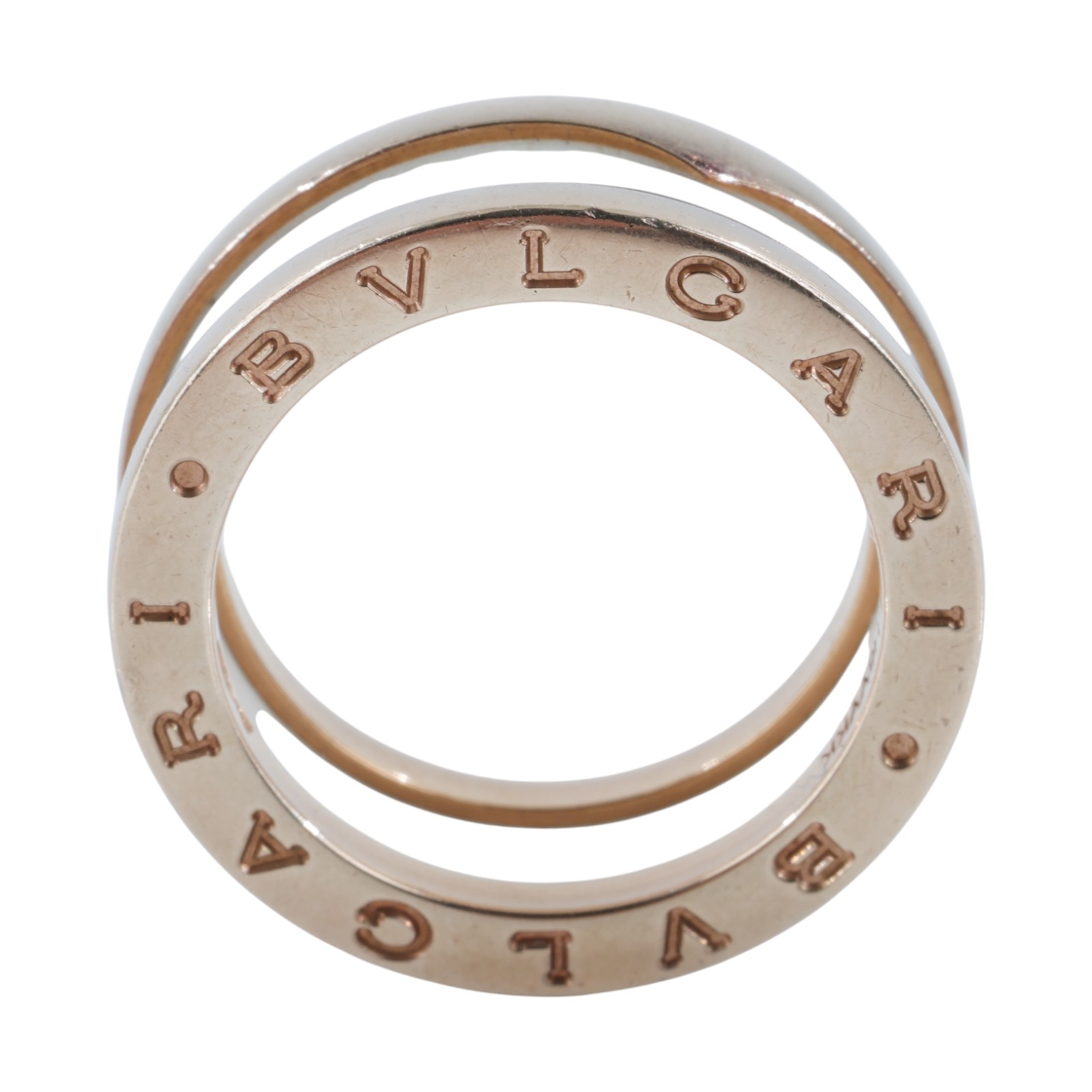 寶格麗 BVLGARI B.zero1 Ring 戒指 玫瑰金 347016 B-zero1白陶瓷戒指 原廠盒子/保書