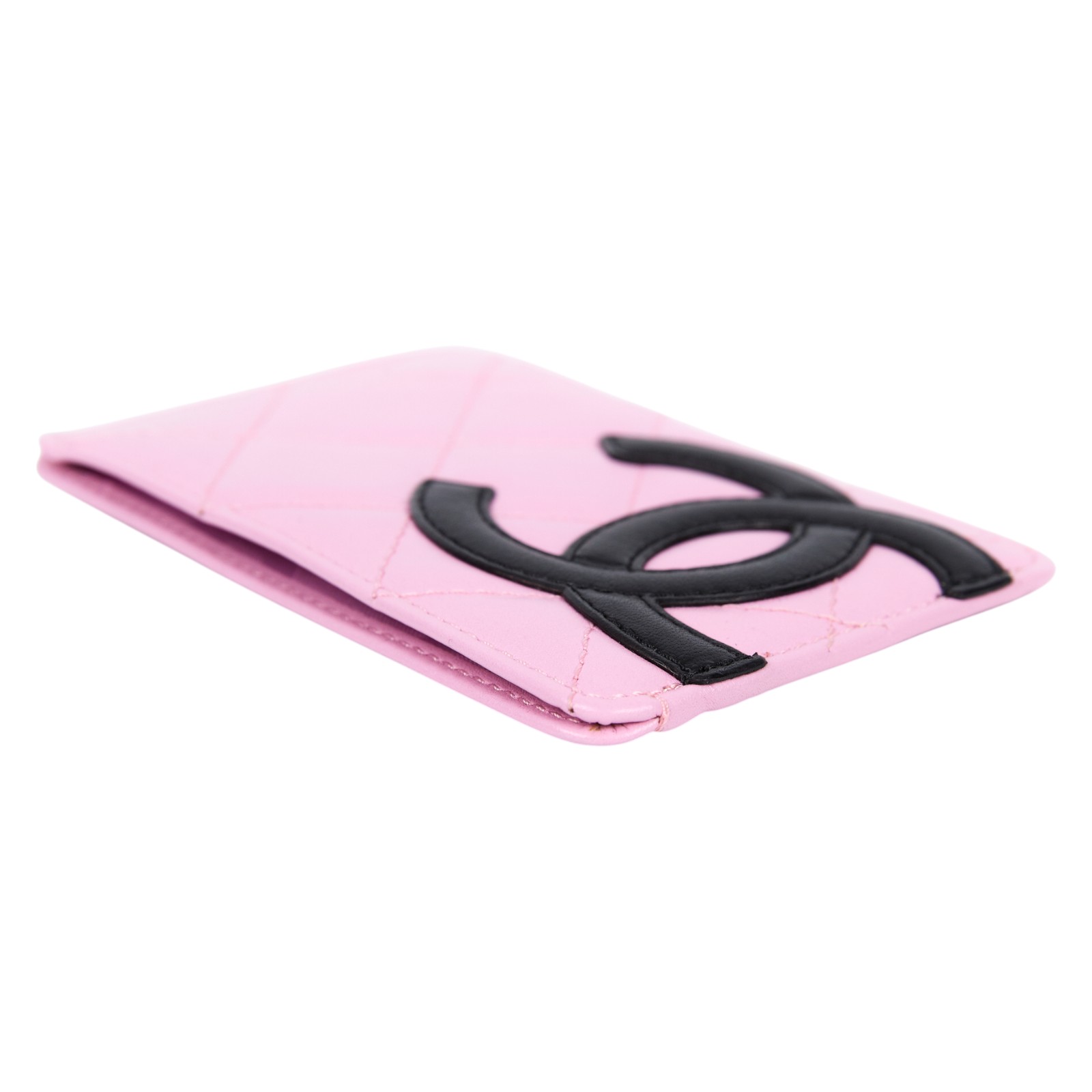 香奈兒 CHANEL 康朋 卡夾  9開 粉紅羊皮康朋卡夾 原廠盒子/保證卡