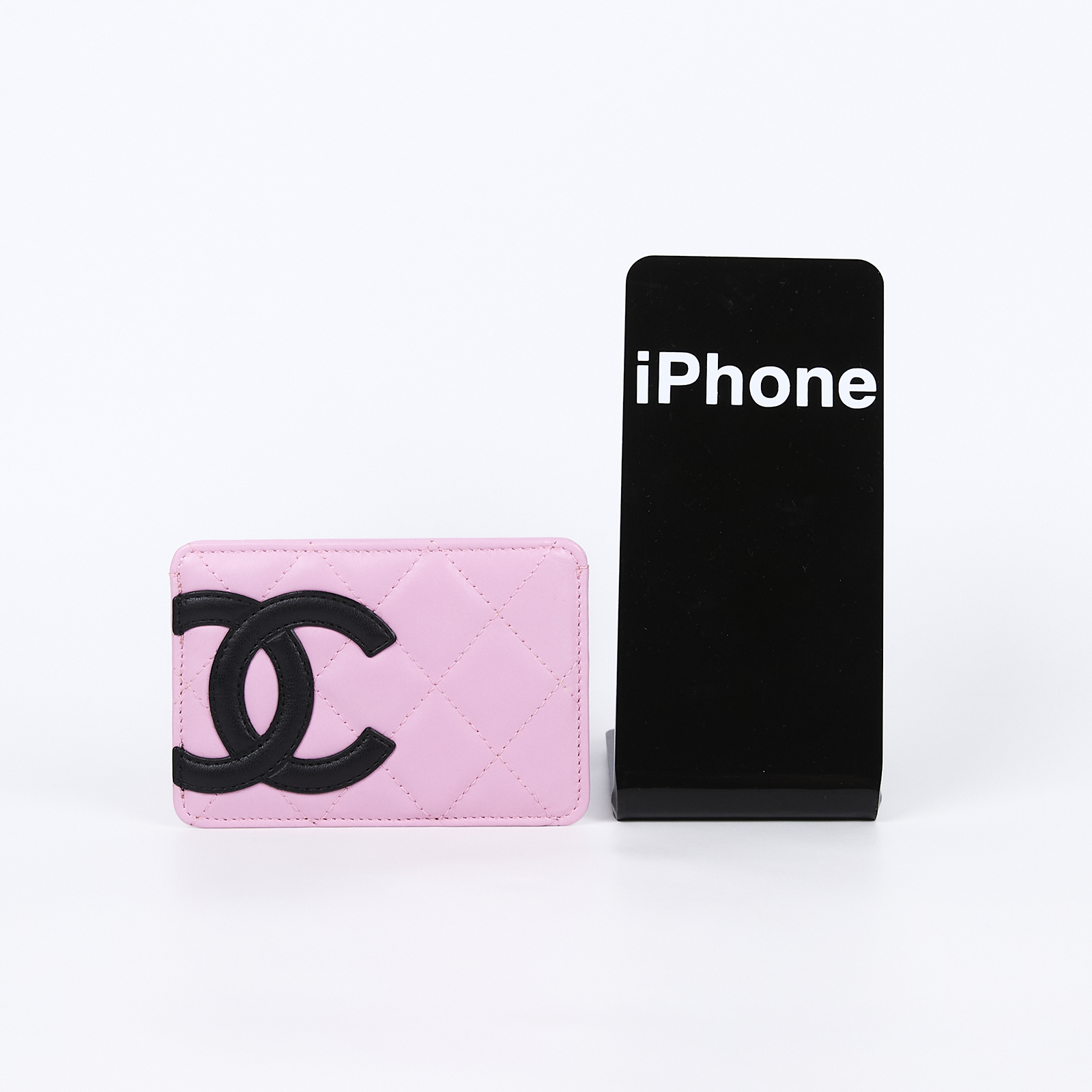 香奈兒 CHANEL 康朋 卡夾  9開 粉紅羊皮康朋卡夾 原廠盒子/保證卡