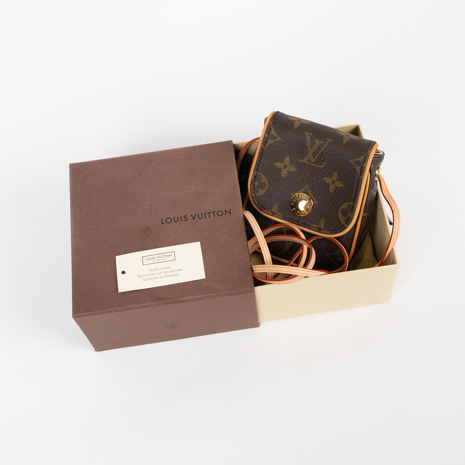 路易威登 LOUIS VUITTON Pochette Cancun 經典帆布 單肩包 M60018 原花Pochette Cancun 原廠盒子/防塵袋