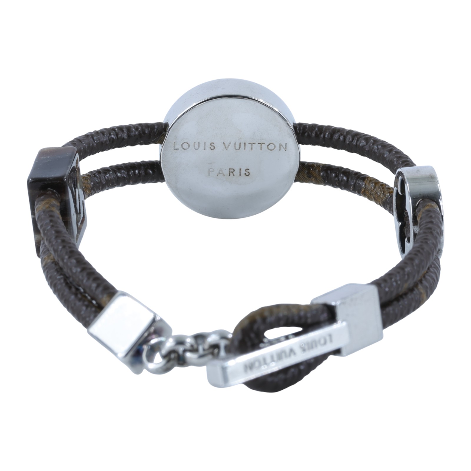 路易威登 LOUIS VUITTON Monogram Pandanty Fleur 手環 M65441 棕色扣繩手環 防塵袋