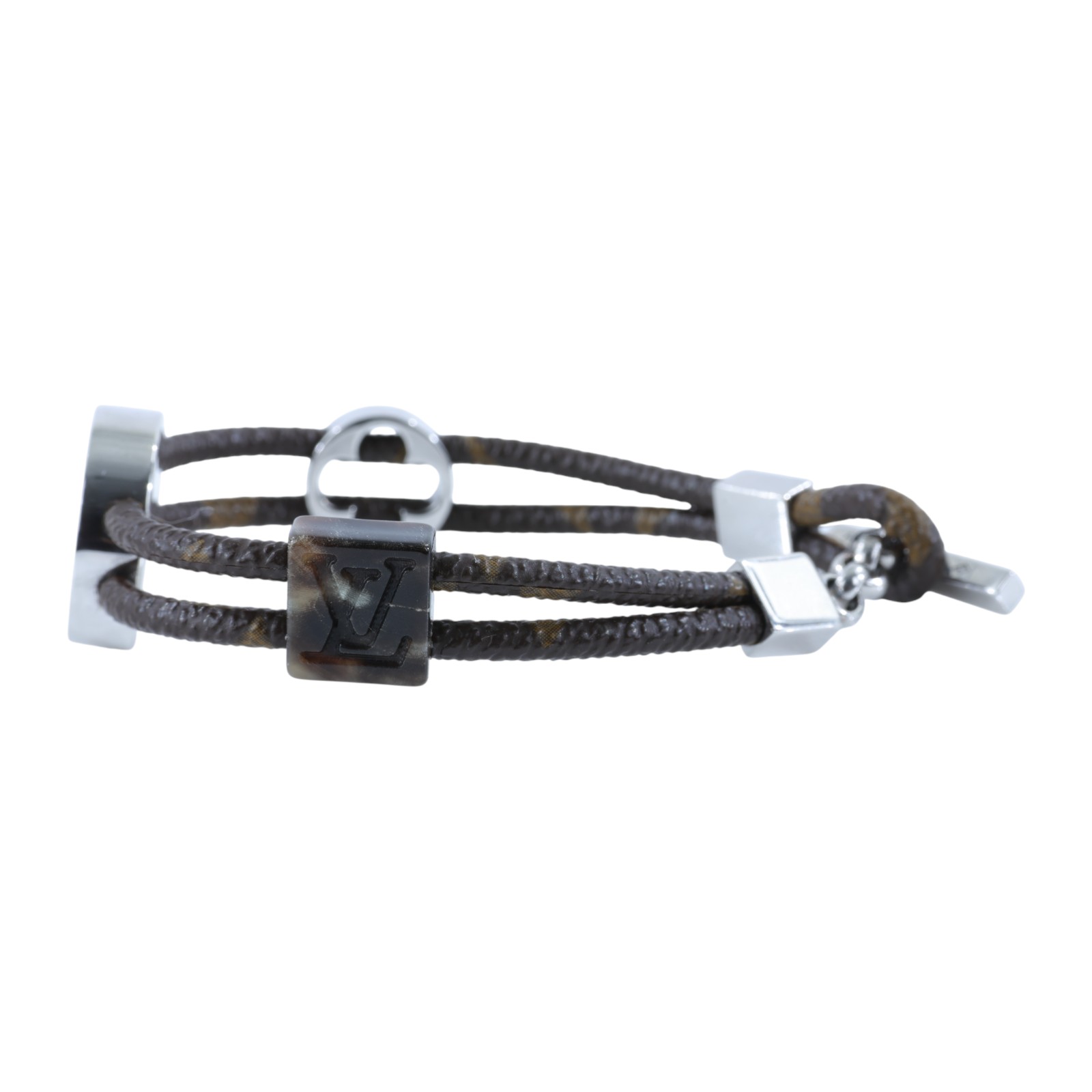 路易威登 LOUIS VUITTON Monogram Pandanty Fleur 手環 M65441 棕色扣繩手環 防塵袋