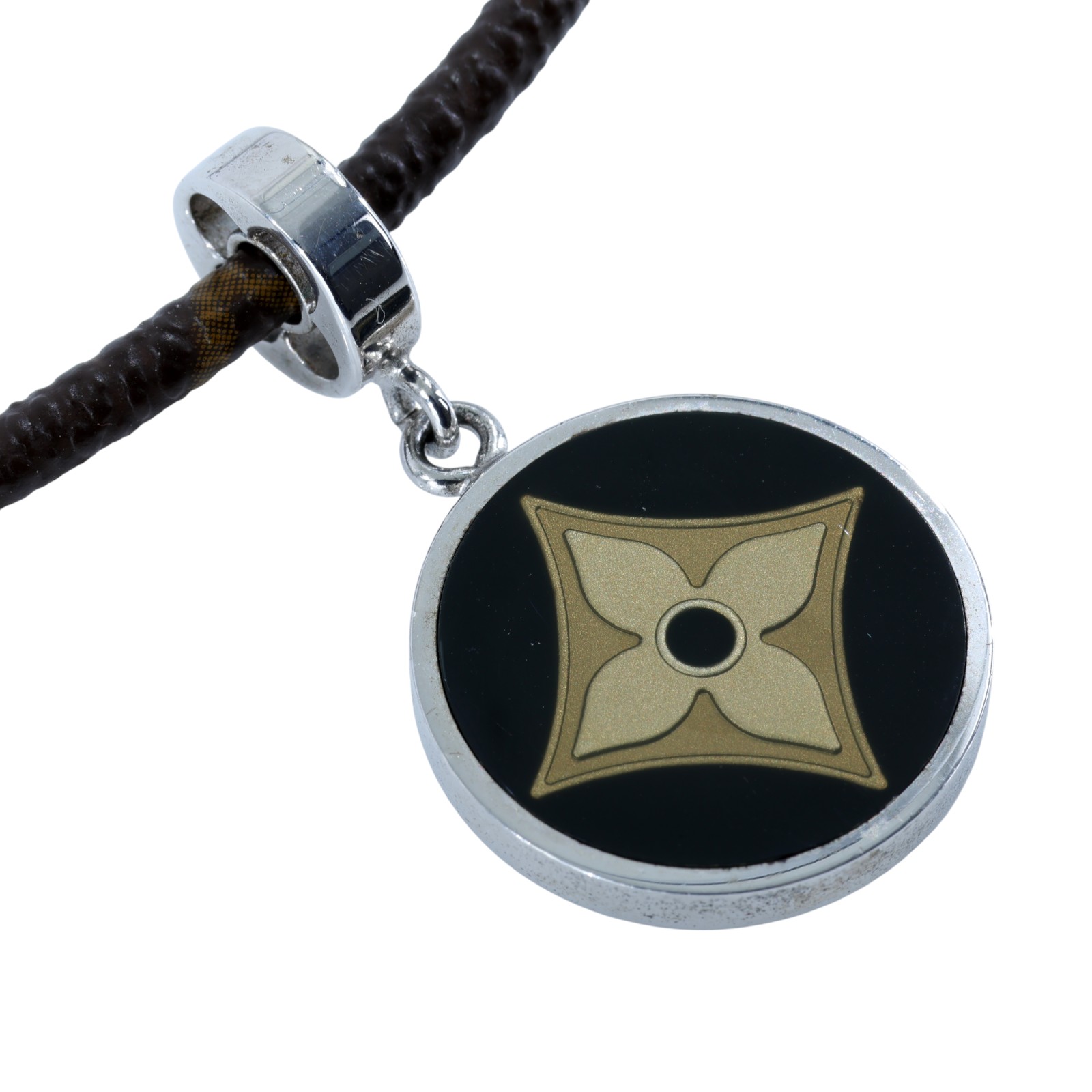 路易威登 LOUIS VUITTON Monogram Pandanty Fleur 項鍊 M65436 棕色扣繩項鍊 防塵袋