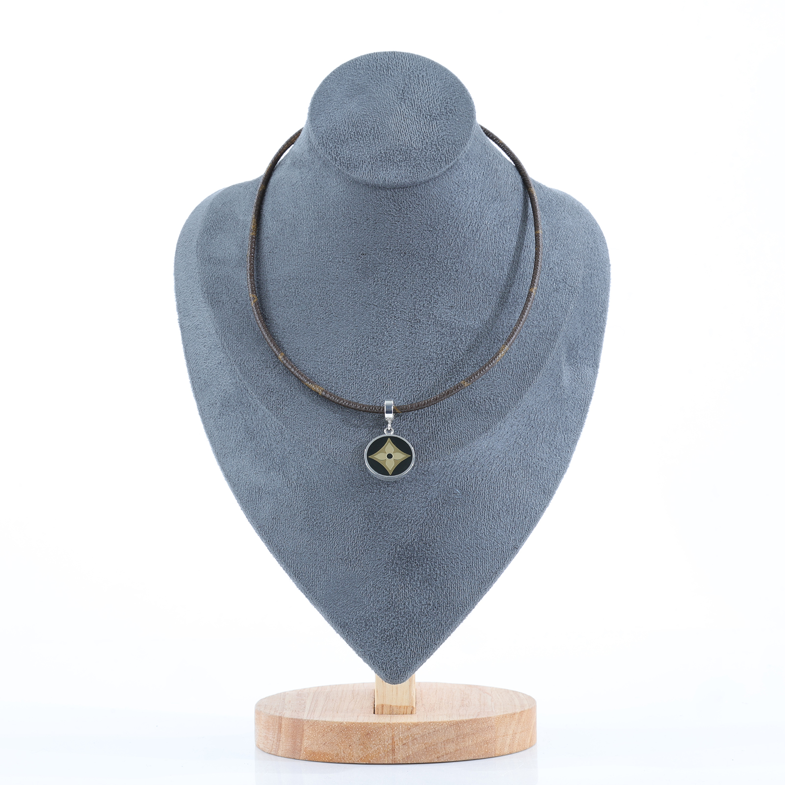 路易威登 LOUIS VUITTON Monogram Pandanty Fleur 項鍊 M65436 棕色扣繩項鍊 防塵袋