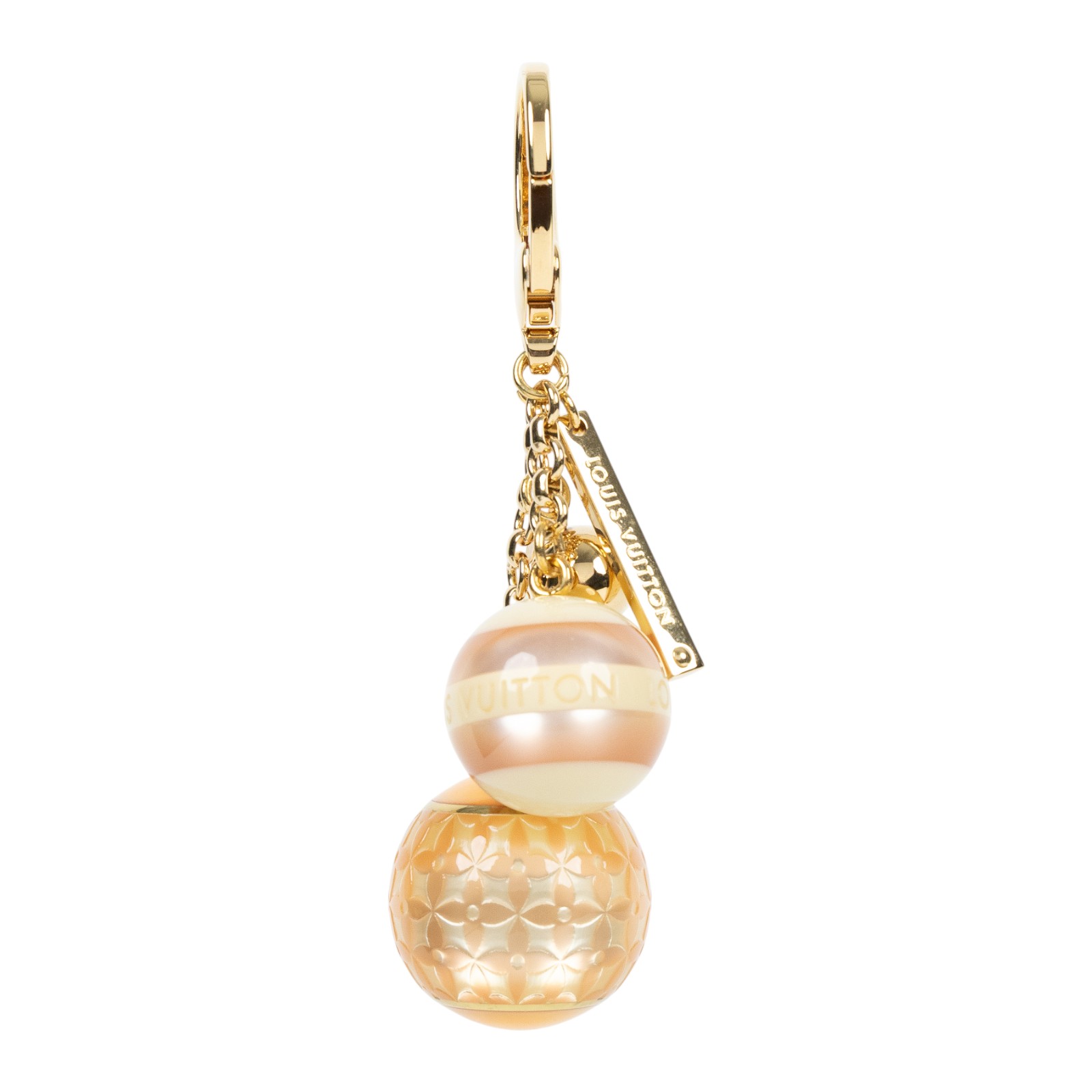 路易威登 LOUIS VUITTON Mini Lin Croisette 包掛 鑰匙圈 M65643 粉色雙球鑰匙圈 原廠盒子