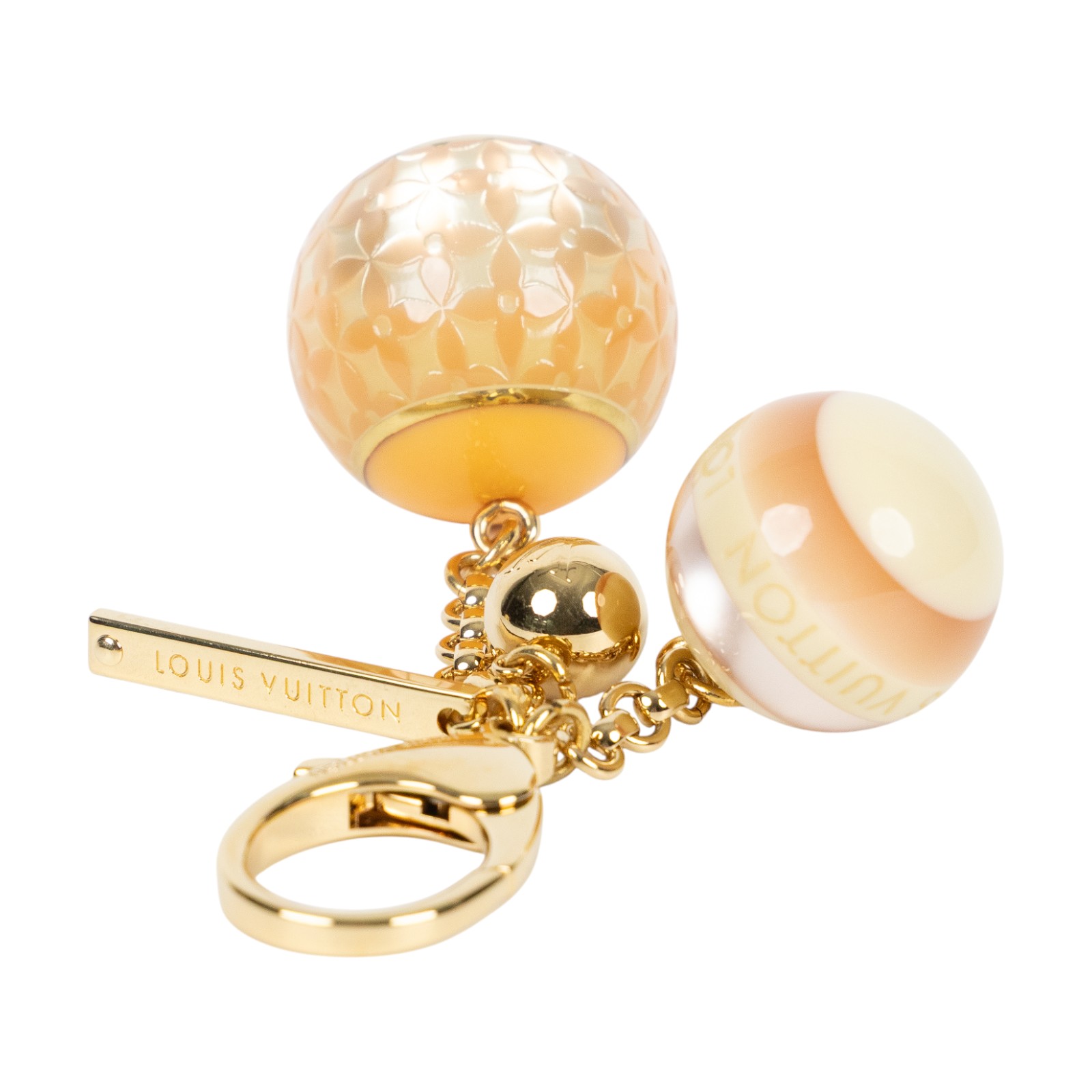 路易威登 LOUIS VUITTON Mini Lin Croisette 包掛 鑰匙圈 M65643 粉色雙球鑰匙圈 原廠盒子