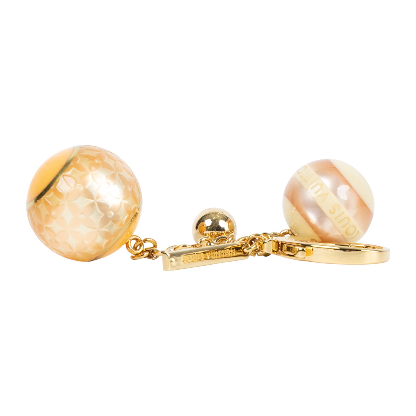 路易威登 LOUIS VUITTON Mini Lin Croisette 包掛 鑰匙圈 M65643 粉色雙球鑰匙圈 原廠盒子