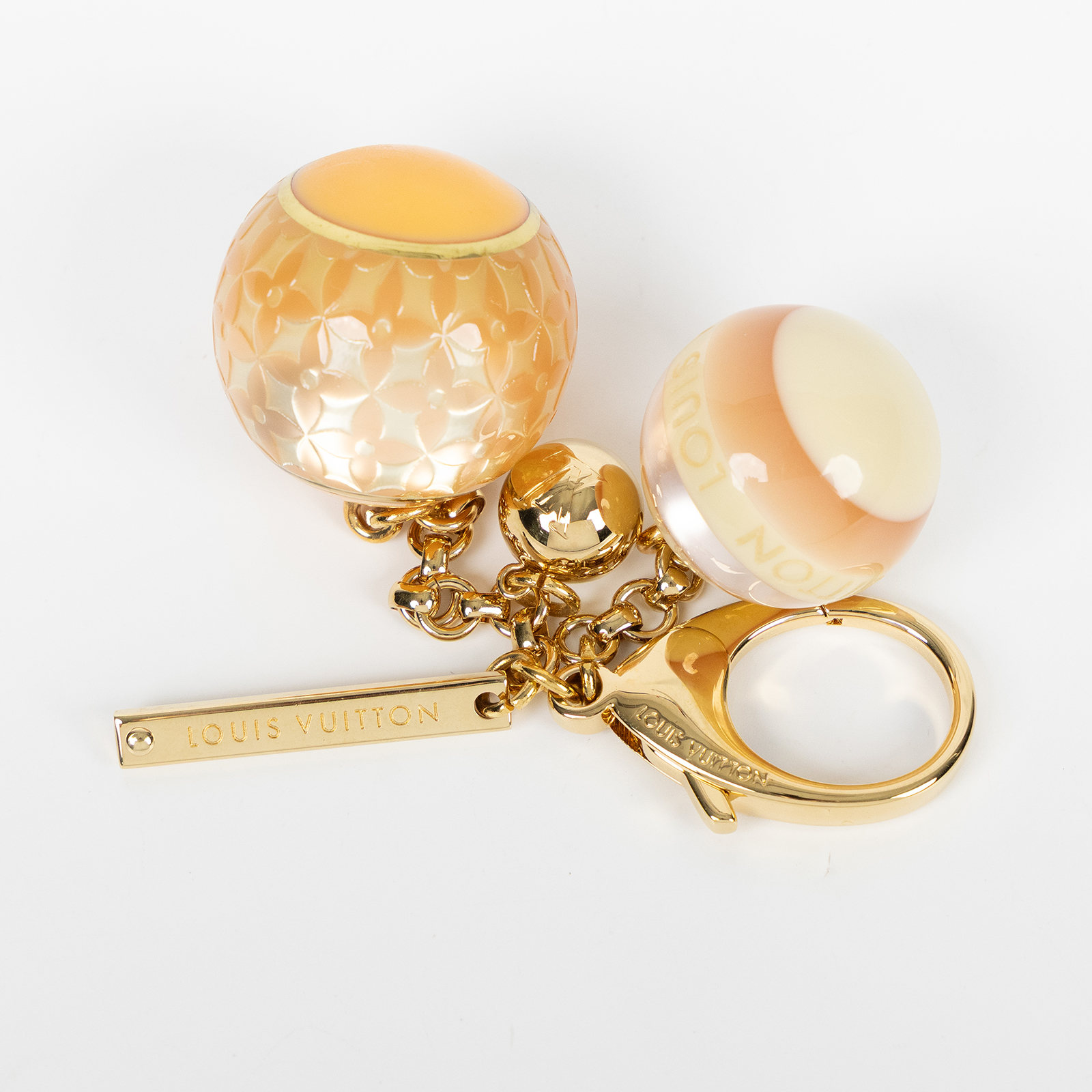 路易威登 LOUIS VUITTON Mini Lin Croisette 包掛 鑰匙圈 M65643 粉色雙球鑰匙圈 原廠盒子