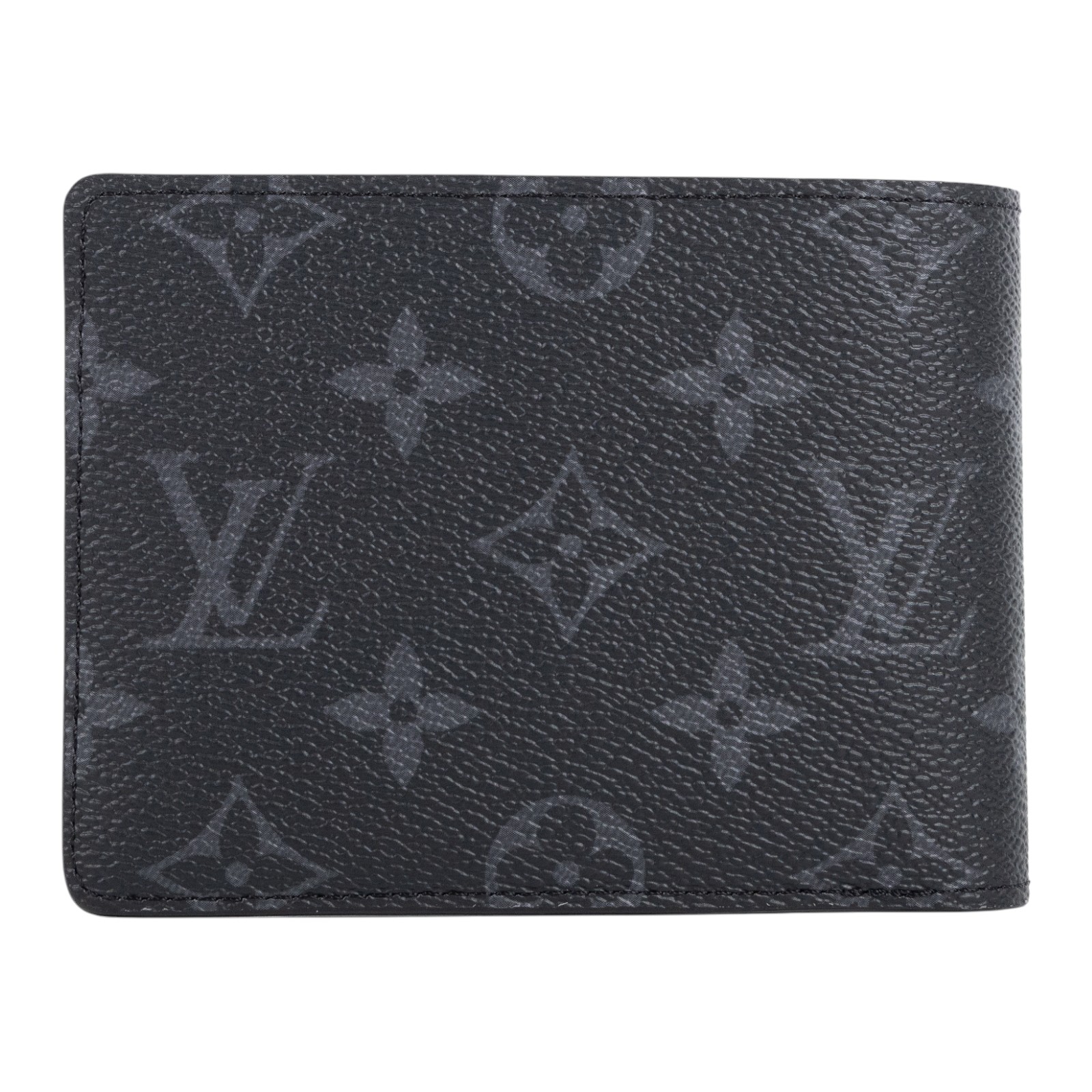 路易威登 LOUIS VUITTON Multiple Eclipse帆布 錢包 短夾 M61695 晶片款 黑原花二折短夾 原廠盒子/防塵袋