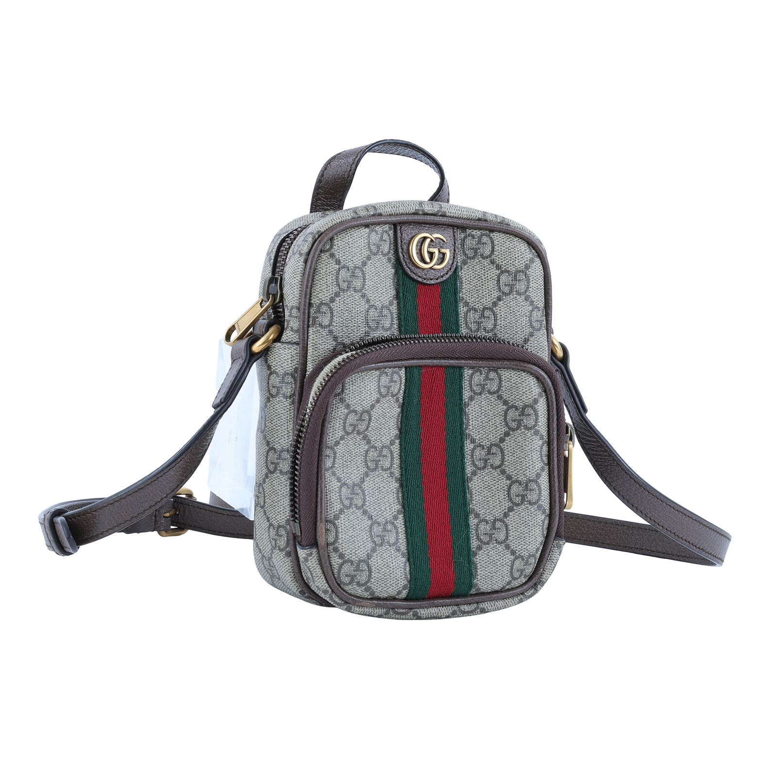 古馳 GUCCI Ophidia 肩背 手機包 671682 96IUT 原花Ophidia 肩背包 mini 黑LOGO腰包 MINI 防塵袋