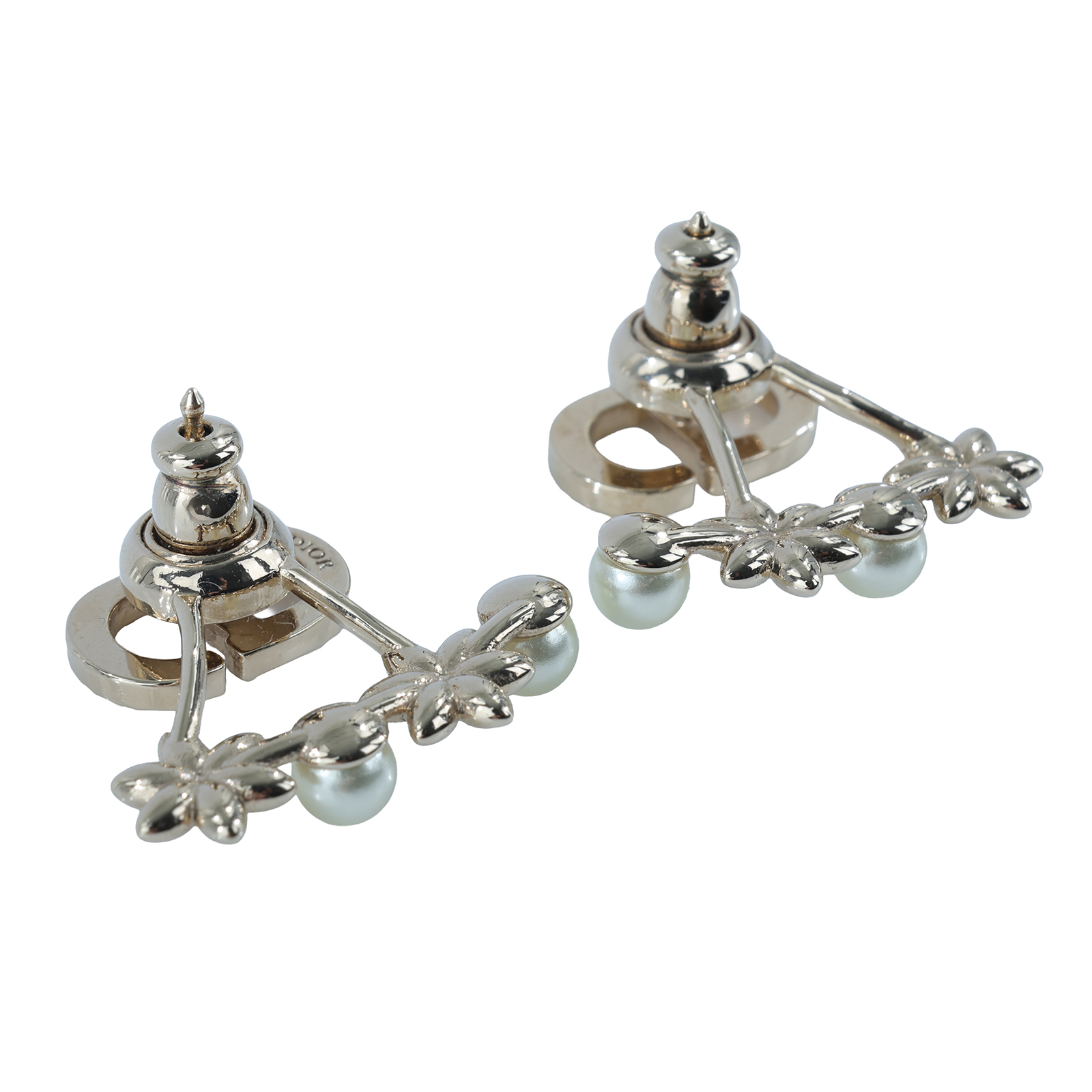 迪奧 CHRISTIAN DIOR Petit CD Daisy 耳釘 E4380WOMCY_D03S 金色水鑽CD耳環 原廠盒子/防塵袋