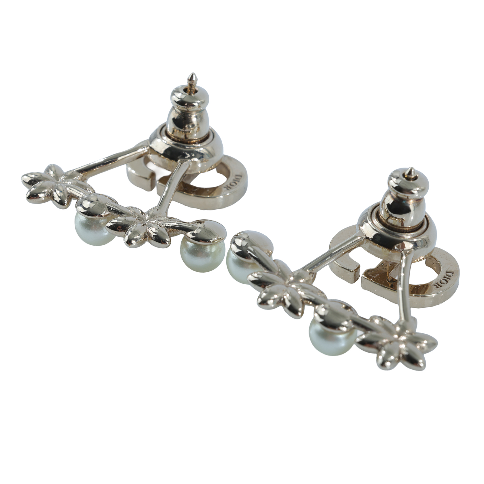 迪奧 CHRISTIAN DIOR Petit CD Daisy 耳釘 E4380WOMCY_D03S 金色水鑽CD耳環 原廠盒子/防塵袋