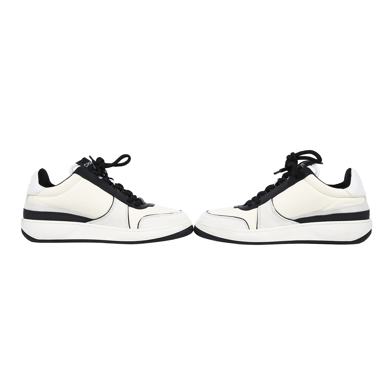 香奈兒 CHANEL CC LOGO 球鞋 運動鞋 G45212_38 象牙色/黑色皮革配絨面運動鞋 無附屬品