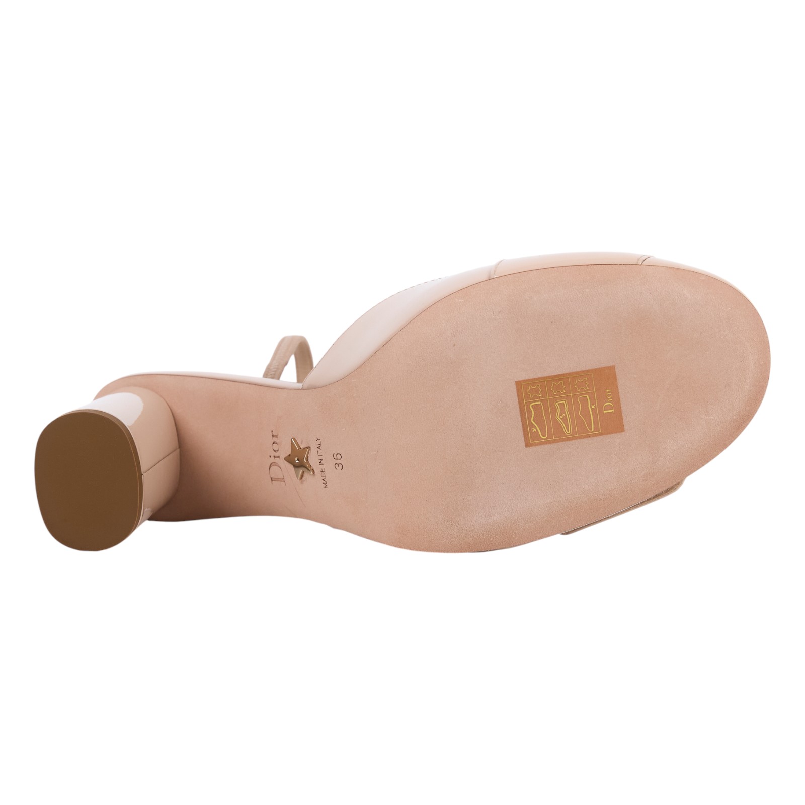 迪奧 CHRISTIAN DIOR Cest Dior 後繫帶高跟鞋 KCV073VNI_36 粉色漆皮跟鞋 原廠盒子/防塵袋
