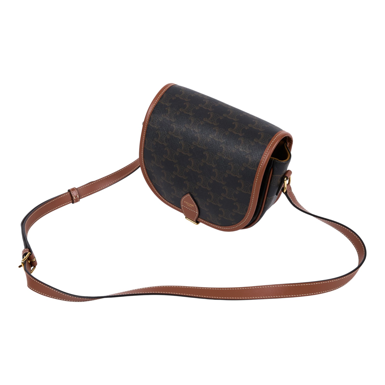 思琳 CELINE Triomphe帆布 中型 凱旋門 Folco 斜背 肩背 馬鞍包 191502BZJ 凱旋門MEDIUM FOLCO 防塵袋