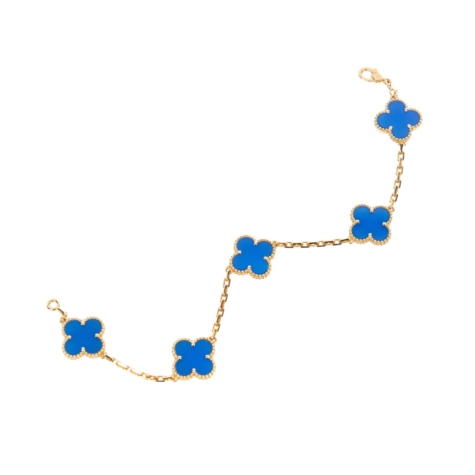 梵克雅寶 Van Cleef & Arpels Vintage Alhambra手鍊 5枚四葉幸運圖騰 VCARP34900  原廠盒子/證書