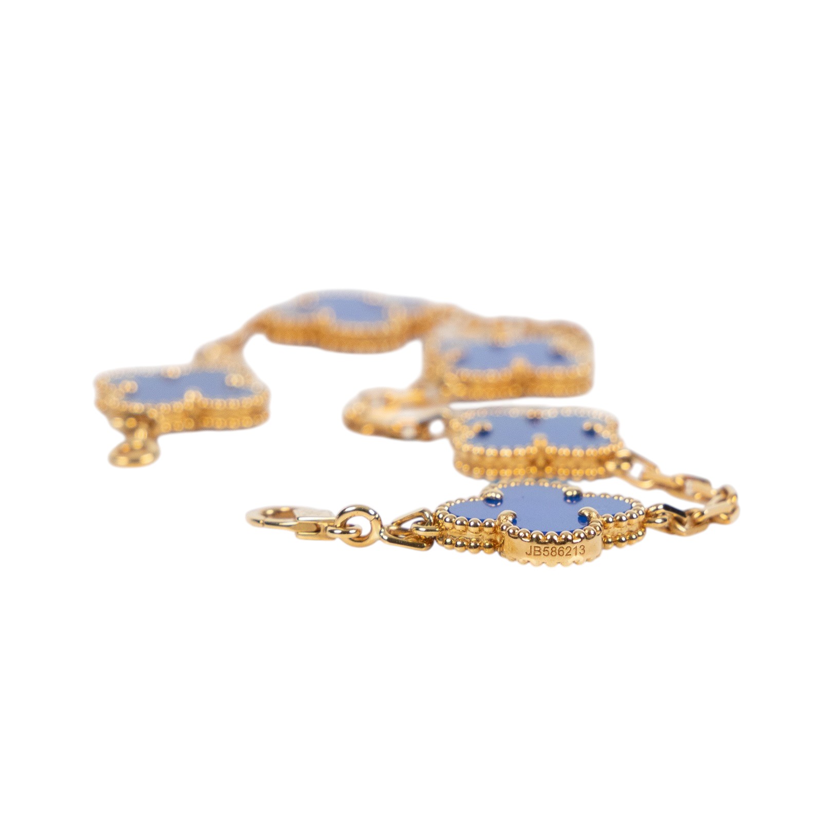 梵克雅寶 Van Cleef & Arpels Vintage Alhambra手鍊 5枚四葉幸運圖騰 VCARP34900  原廠盒子/證書