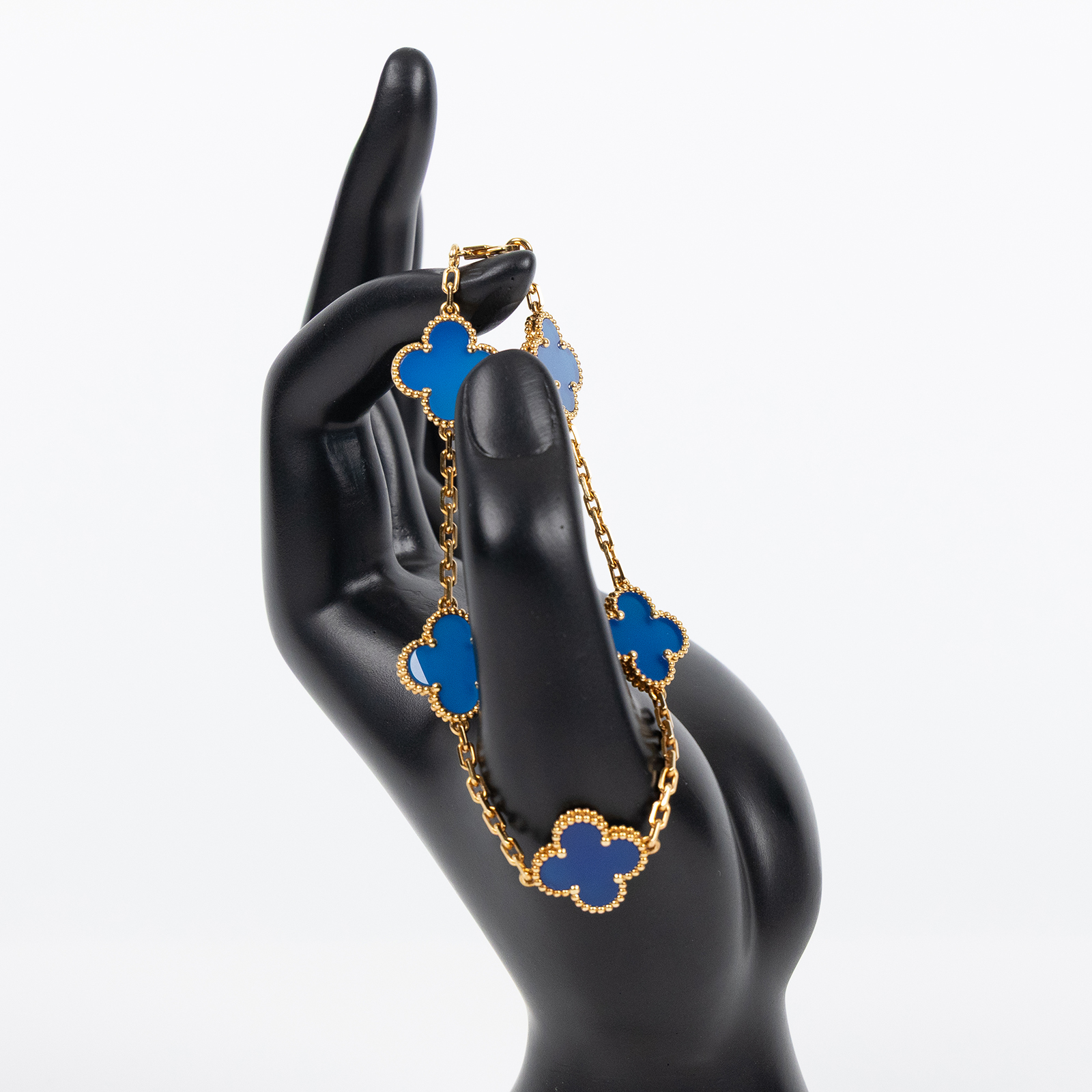 梵克雅寶 Van Cleef & Arpels Vintage Alhambra手鍊 5枚四葉幸運圖騰 VCARP34900  原廠盒子/證書