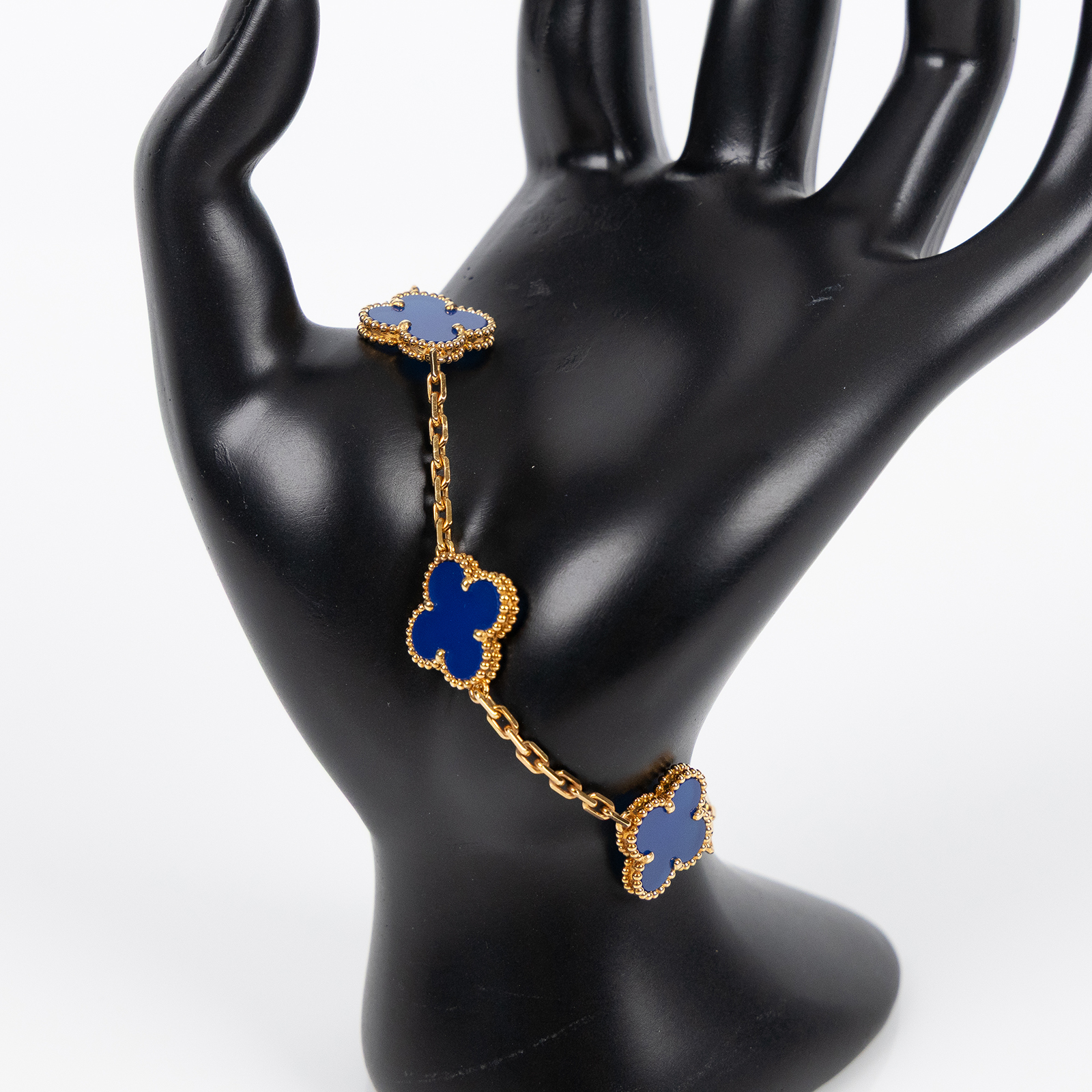 梵克雅寶 Van Cleef & Arpels Vintage Alhambra手鍊 5枚四葉幸運圖騰 VCARP34900  原廠盒子/證書