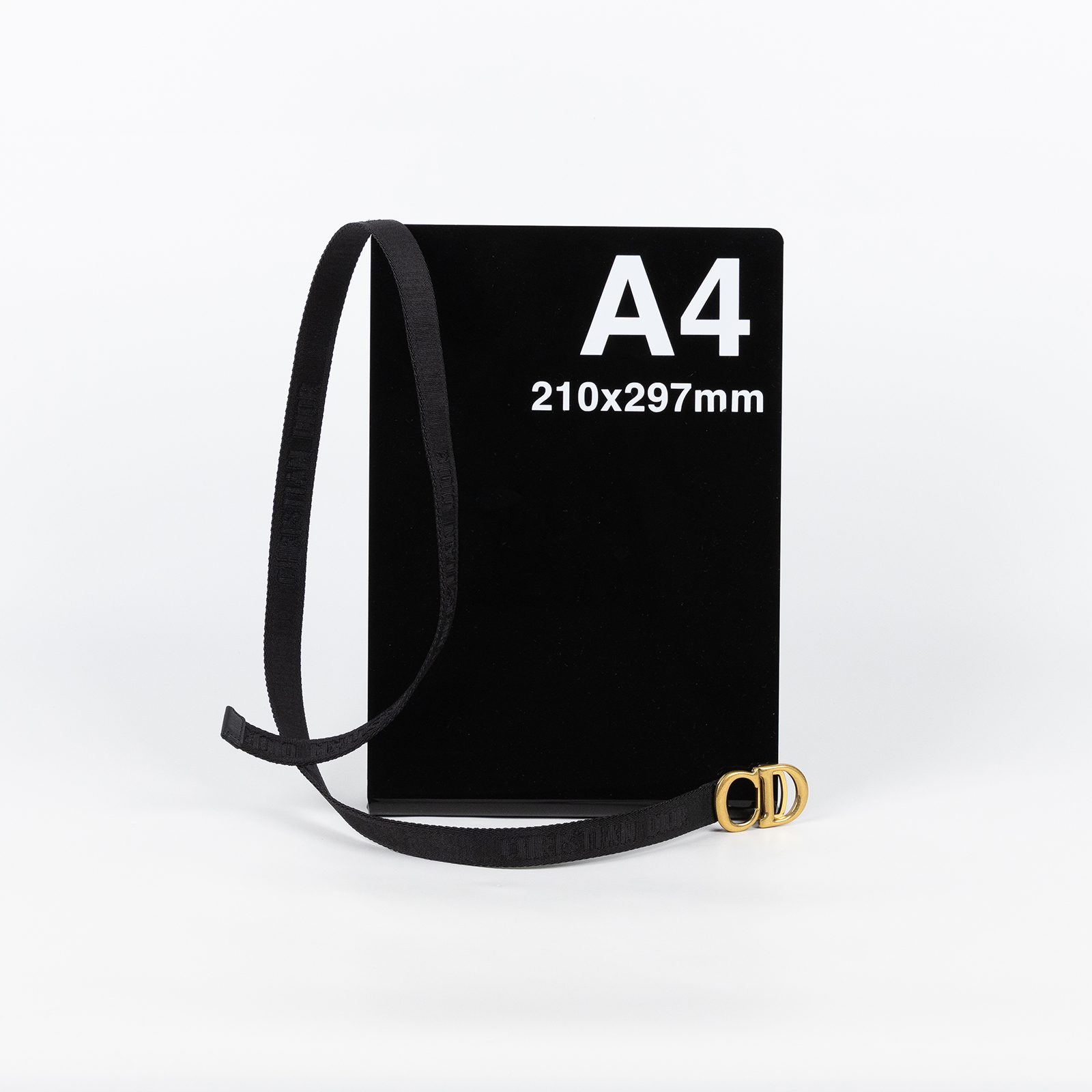 迪奧 CHRISTIAN DIOR CD Saddle 腰帶 0WBM11BLTA 黑織布復古金CD皮帶 原廠盒子/防塵袋