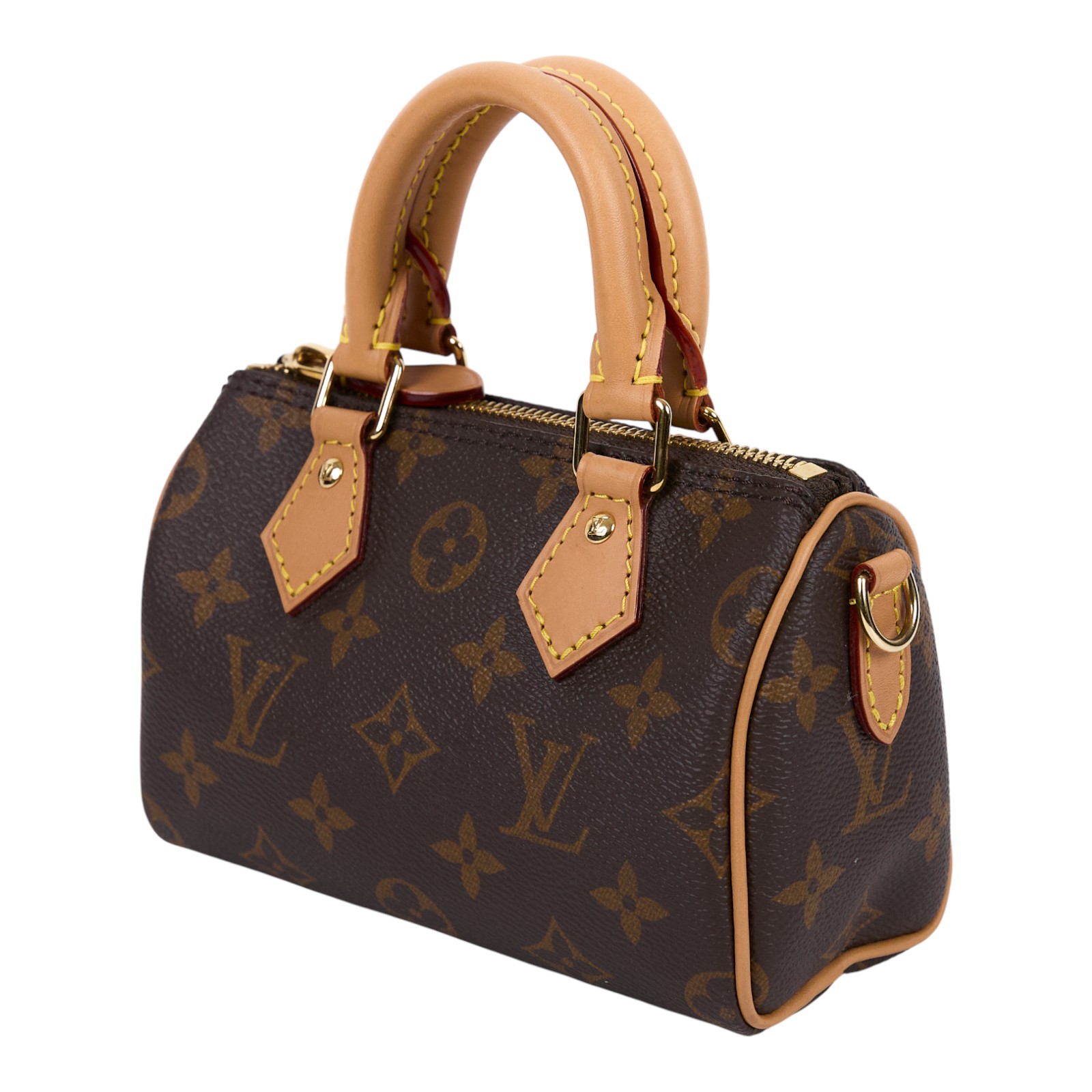 路易威登 LOUIS VUITTON Nano Speedy 原花 手提 肩背包 M81085 原花NANO SPEEDY 原廠盒子/防塵袋/購買證明