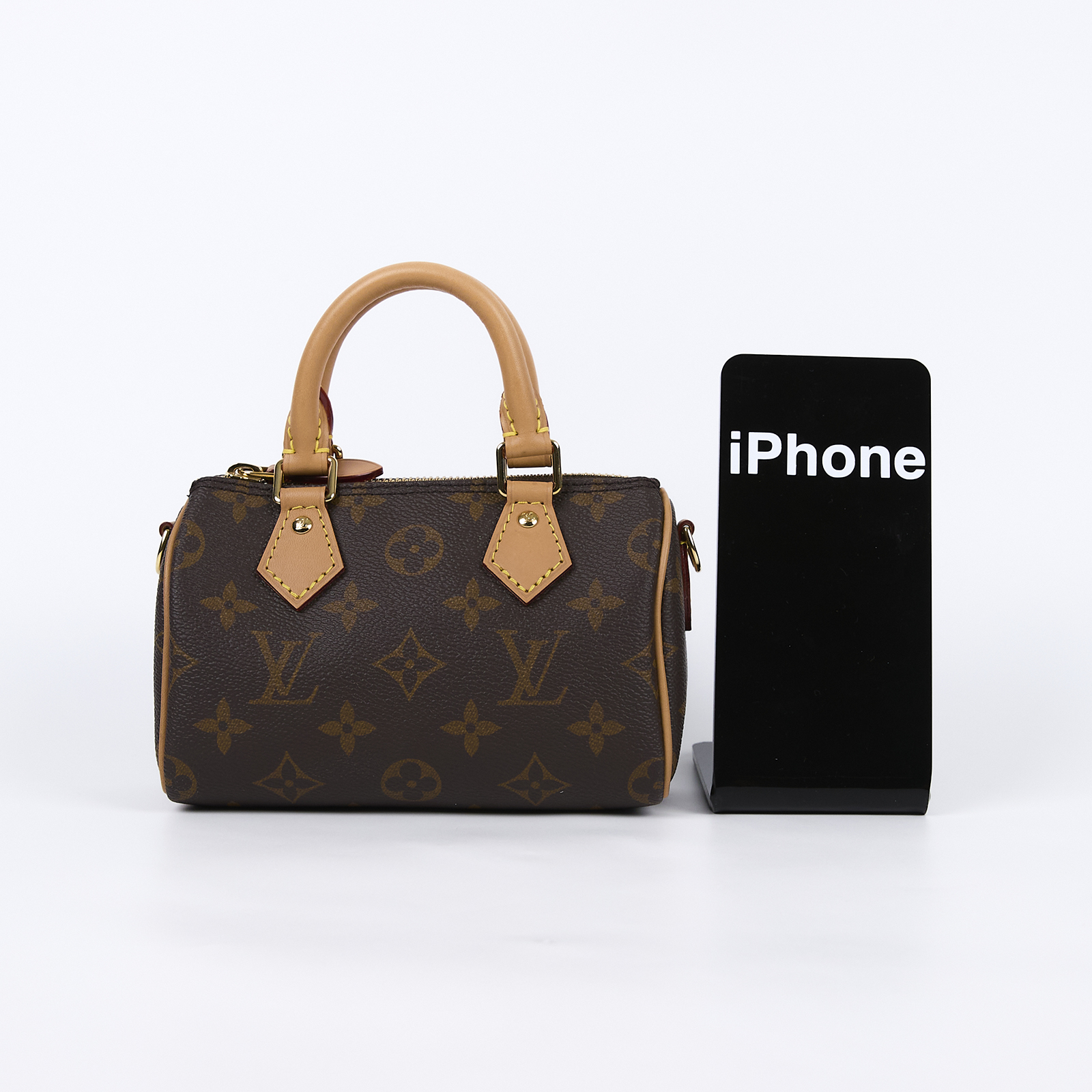 路易威登 LOUIS VUITTON Nano Speedy 原花 手提 肩背包 M81085 原花NANO SPEEDY 原廠盒子/防塵袋/購買證明