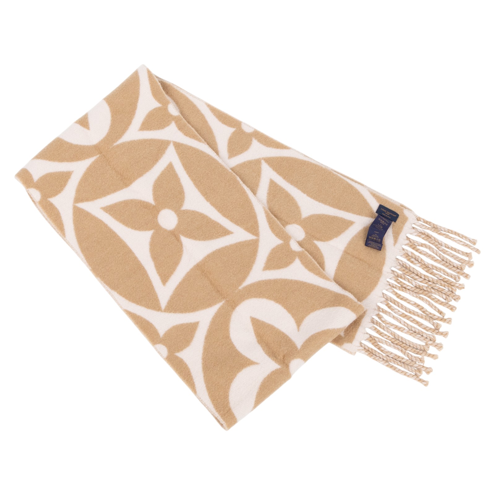 路易威登 LOUIS VUITTON LV Medallion 圍巾 玫瑰米黄 M79213 粉色大LOGO圍巾 原廠盒子