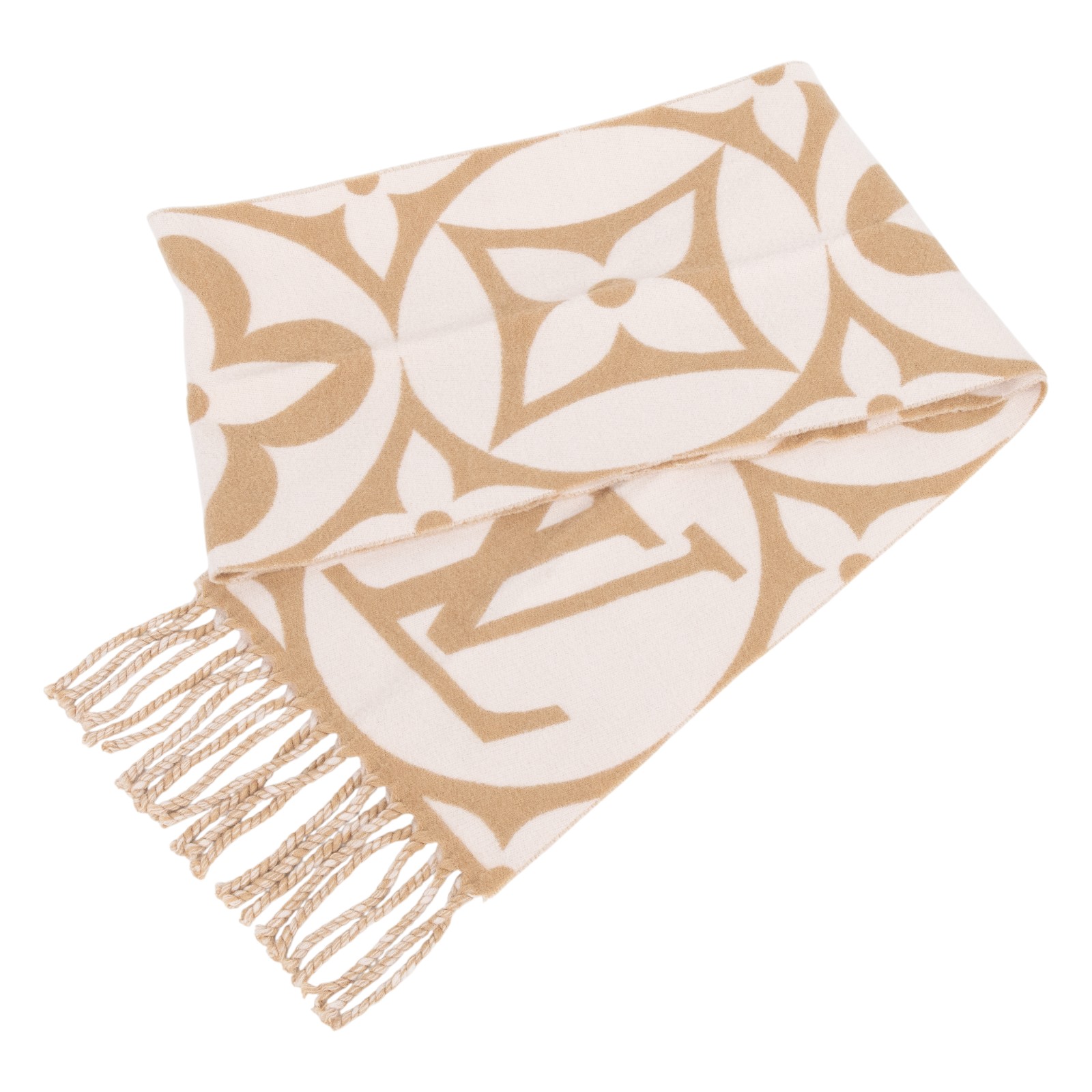 路易威登 LOUIS VUITTON LV Medallion 圍巾 玫瑰米黄 M79213 粉色大LOGO圍巾 原廠盒子