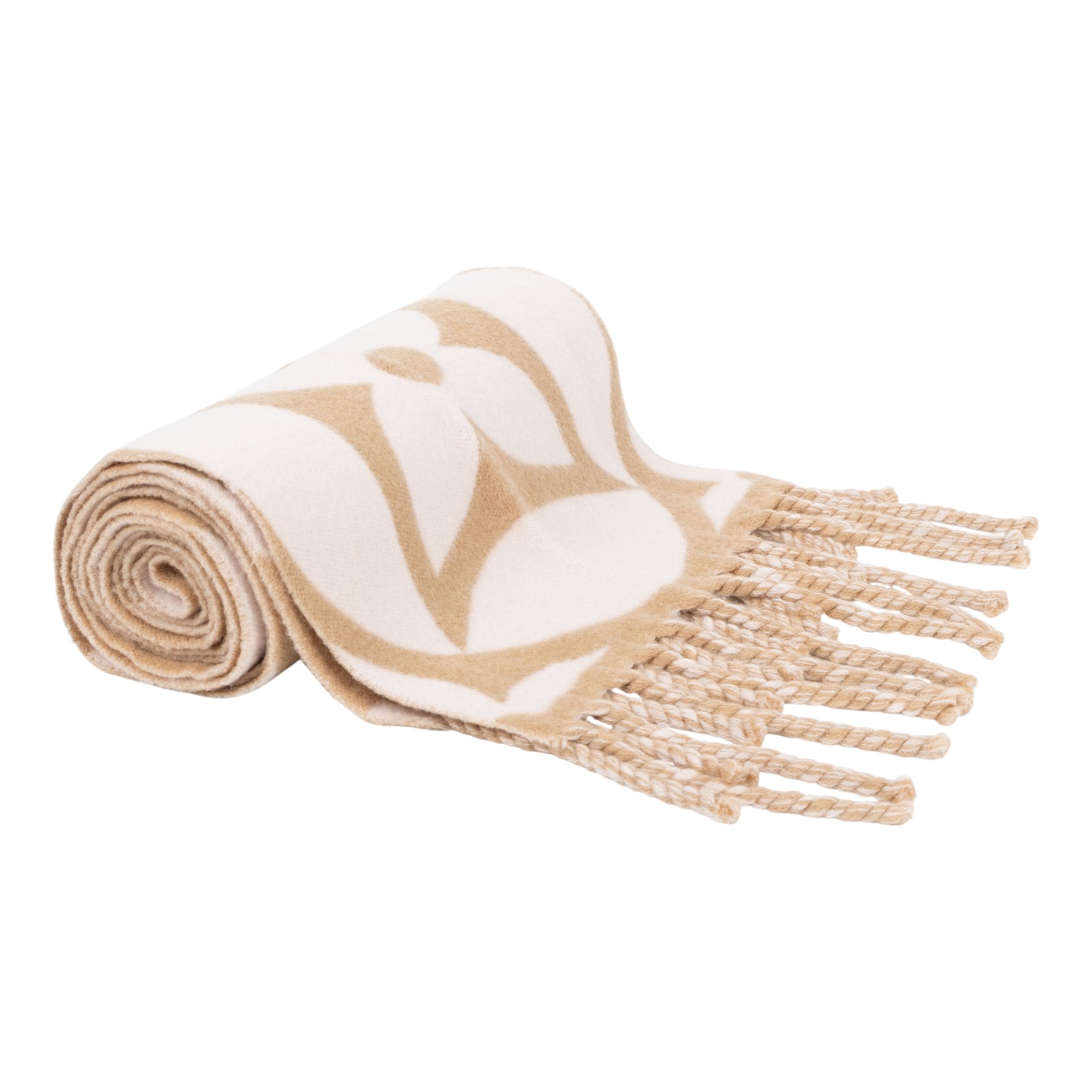 路易威登 LOUIS VUITTON LV Medallion 圍巾 玫瑰米黄 M79213 粉色大LOGO圍巾 原廠盒子