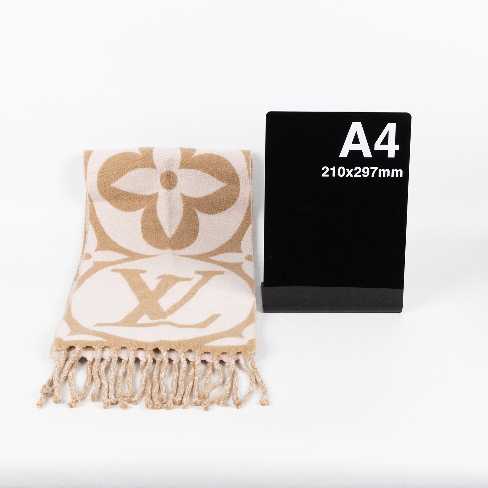 路易威登 LOUIS VUITTON LV Medallion 圍巾 玫瑰米黄 M79213 粉色大LOGO圍巾 原廠盒子