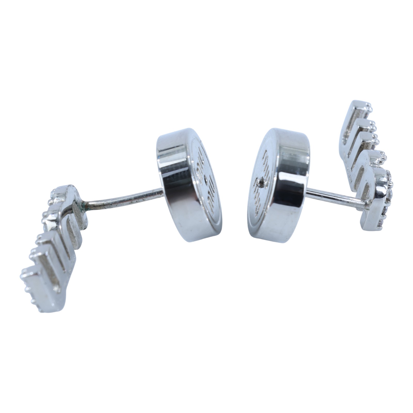 繆繆 MIU MIU 方形 耳釘 5JO912_2F6T 銀水鑽LOGO耳環 原廠盒子/防塵袋/保卡