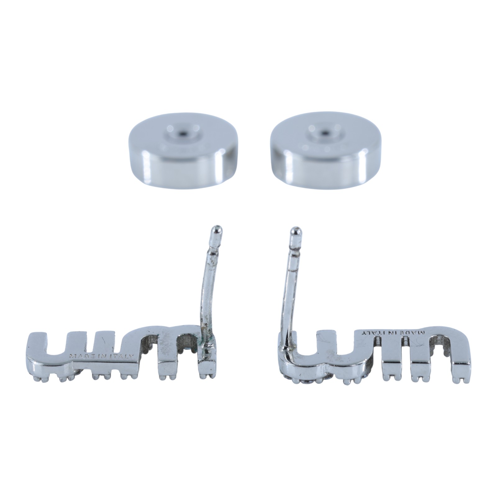 繆繆 MIU MIU 方形 耳釘 5JO912_2F6T 銀水鑽LOGO耳環 原廠盒子/防塵袋/保卡