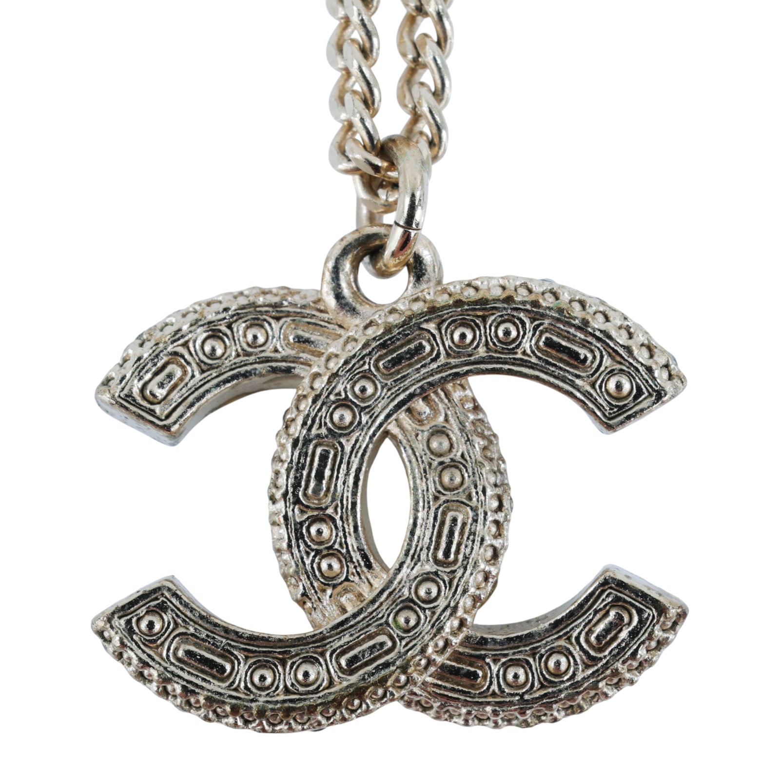 香奈兒 CHANEL CC LOGO 項鍊 A15B 黑白水鑽雙C項鍊 原廠盒子/內襯