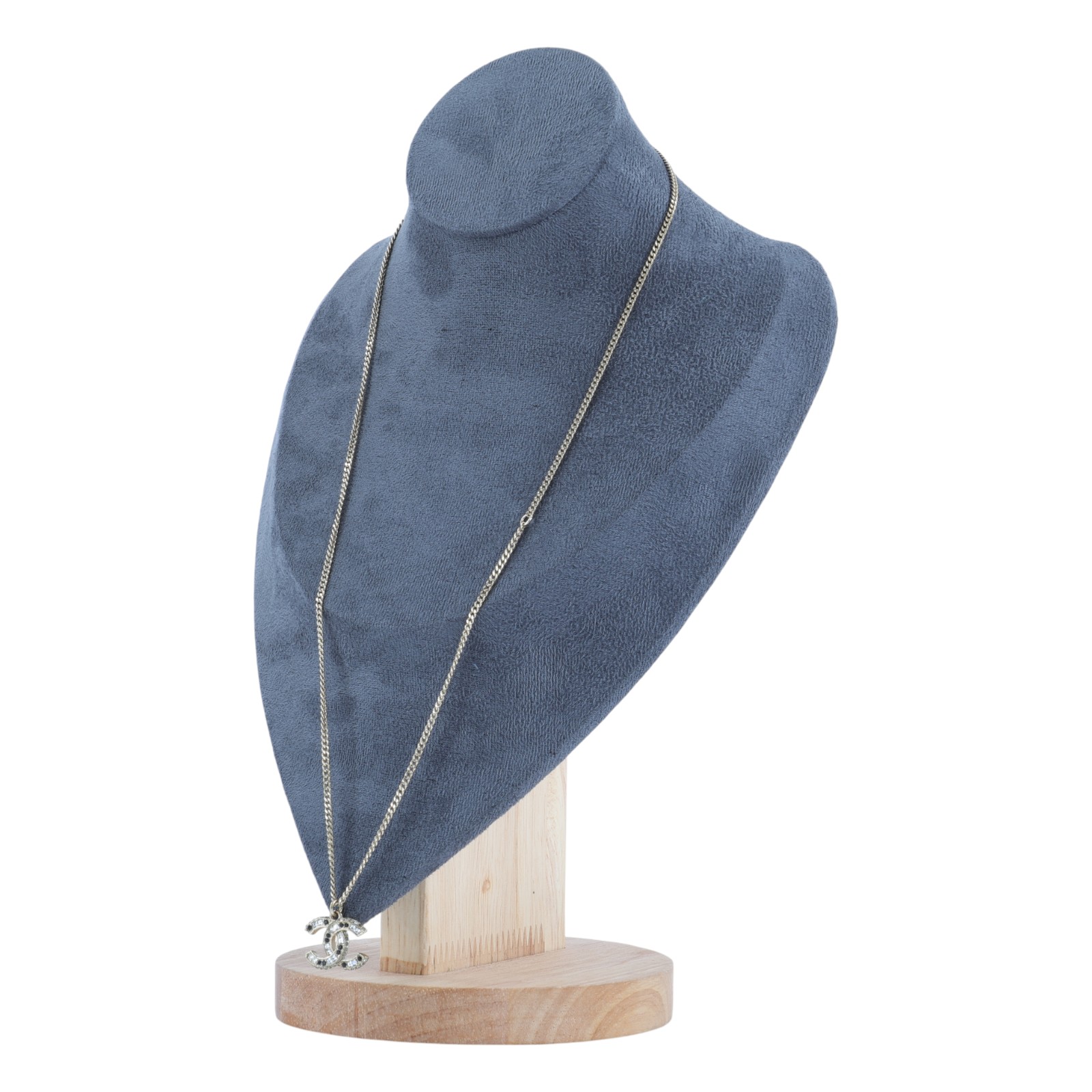 香奈兒 CHANEL CC LOGO 項鍊 A15B 黑白水鑽雙C項鍊 原廠盒子/內襯