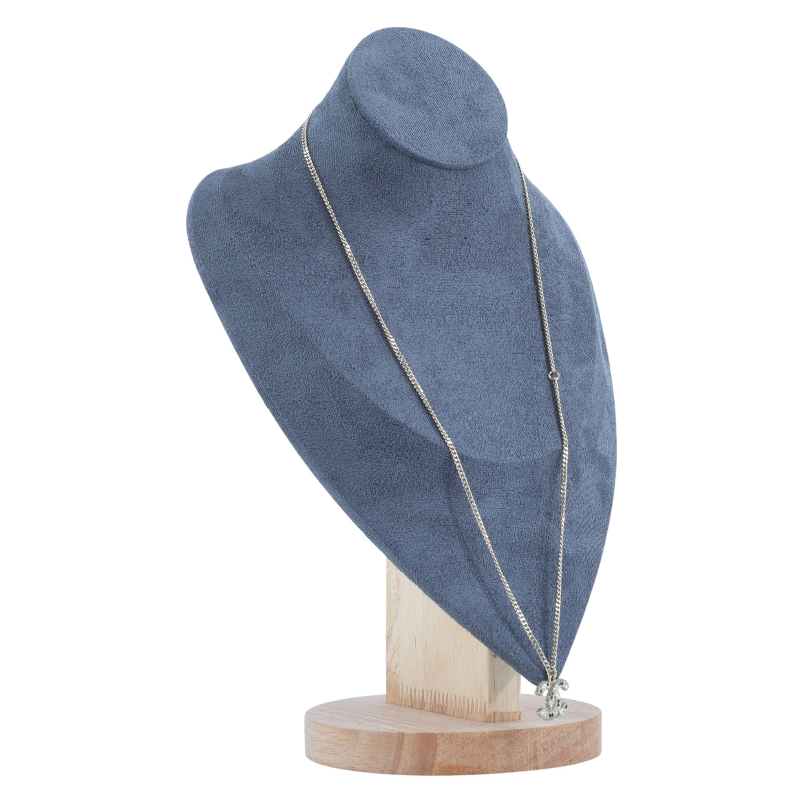 香奈兒 CHANEL CC LOGO 項鍊 A15B 黑白水鑽雙C項鍊 原廠盒子/內襯