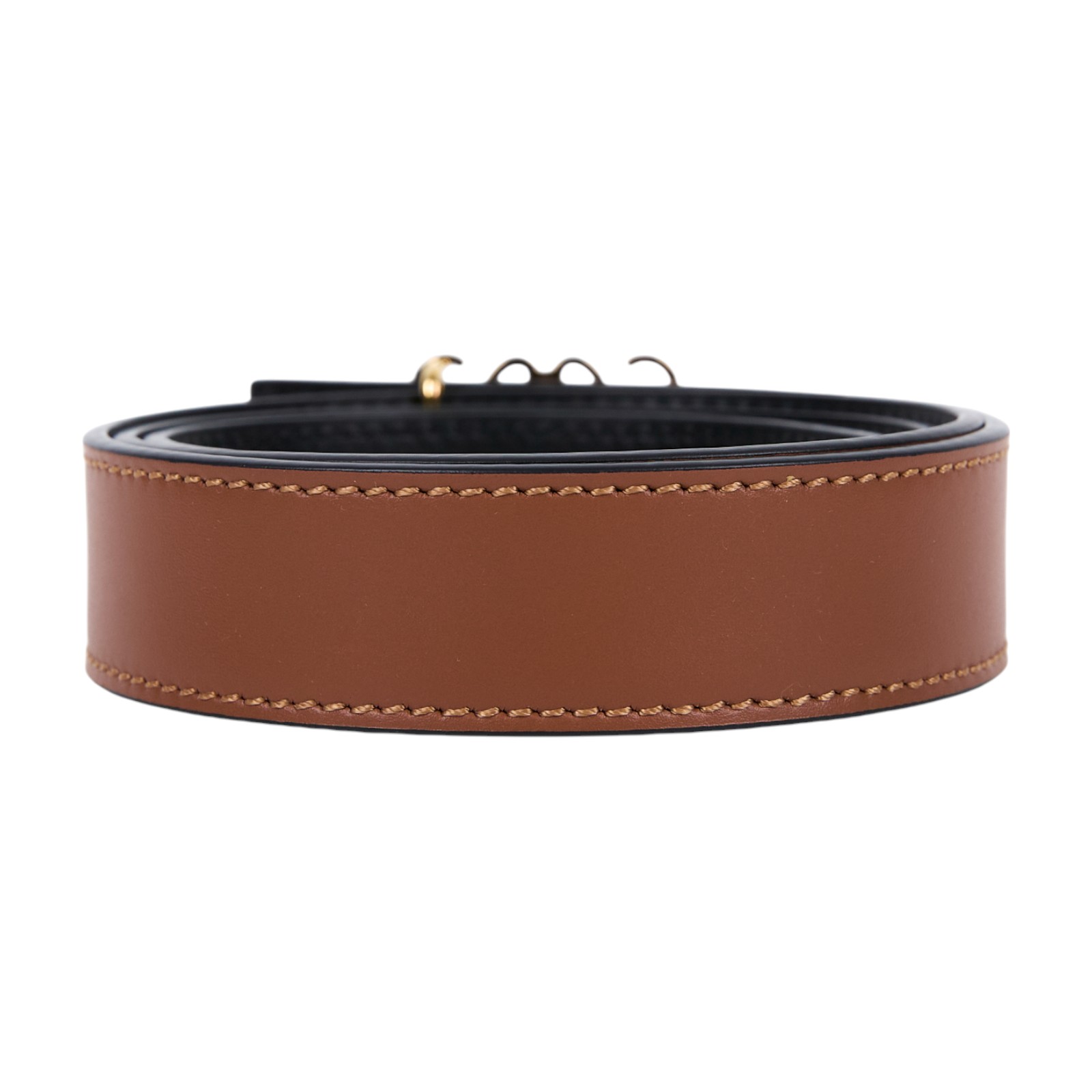 羅意威 LOEWE Anagram 雙面腰帶 E821Z26X03_85 棕LOGO皮帶 防塵袋