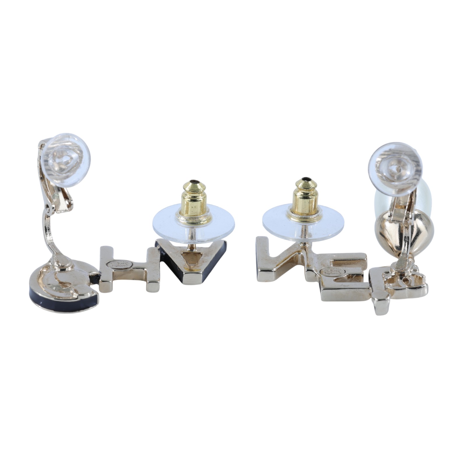 香奈兒 CHANEL 珍珠 耳環 耳釘 A22K 金字母耳環 原廠盒子/底襯