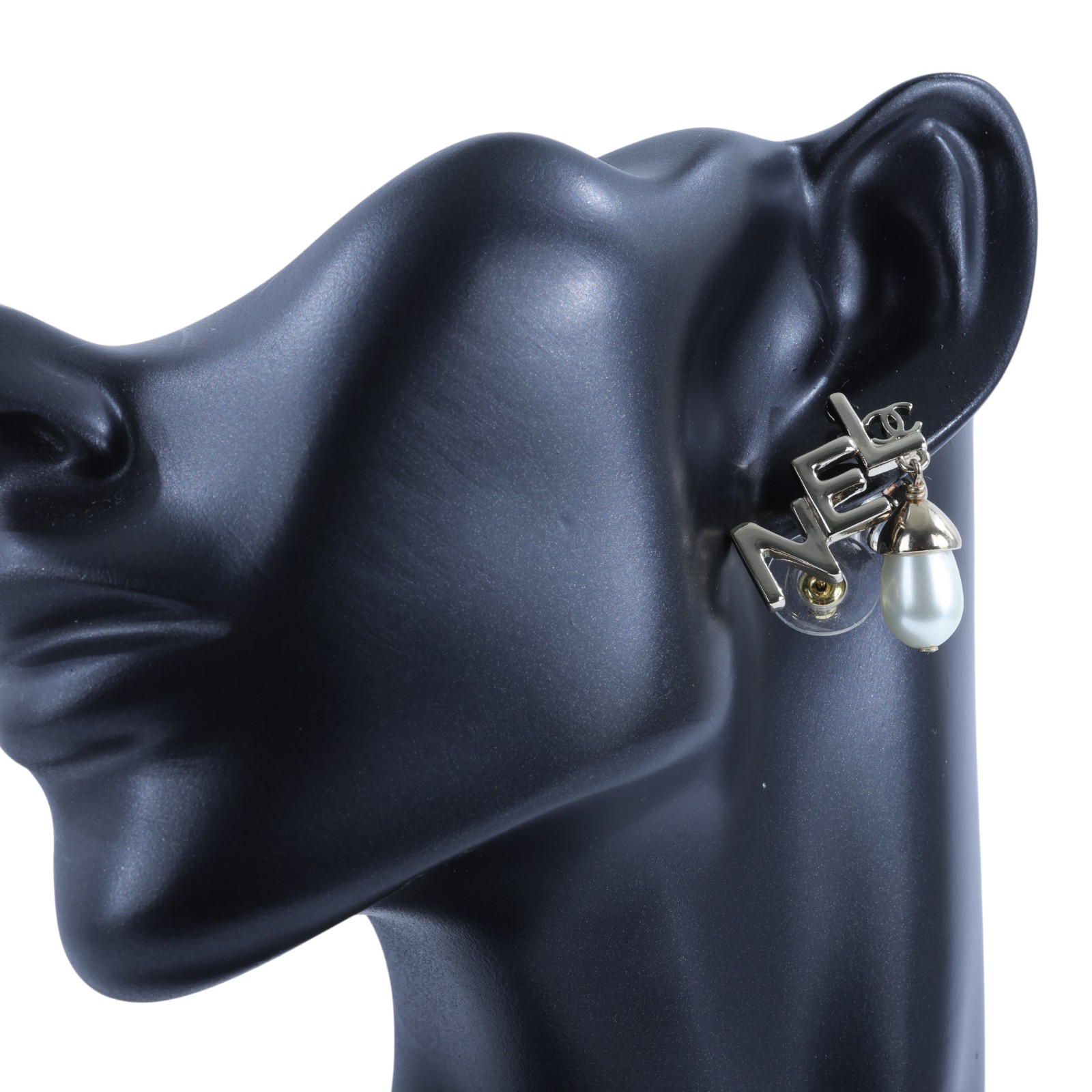 香奈兒 CHANEL 珍珠 耳環 耳釘 A22K 金字母耳環 原廠盒子/底襯