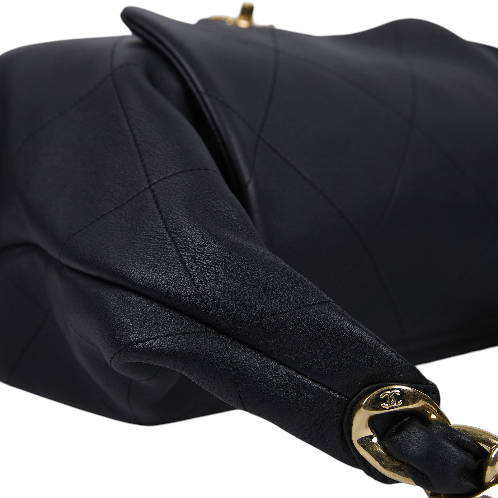 香奈兒 CHANEL 流浪包 Ｍaxi Hobo Bag 超大型 肩背包 AS5838 晶片款 黑牛皮超大型流浪包 原廠盒子/防塵袋/購買證明