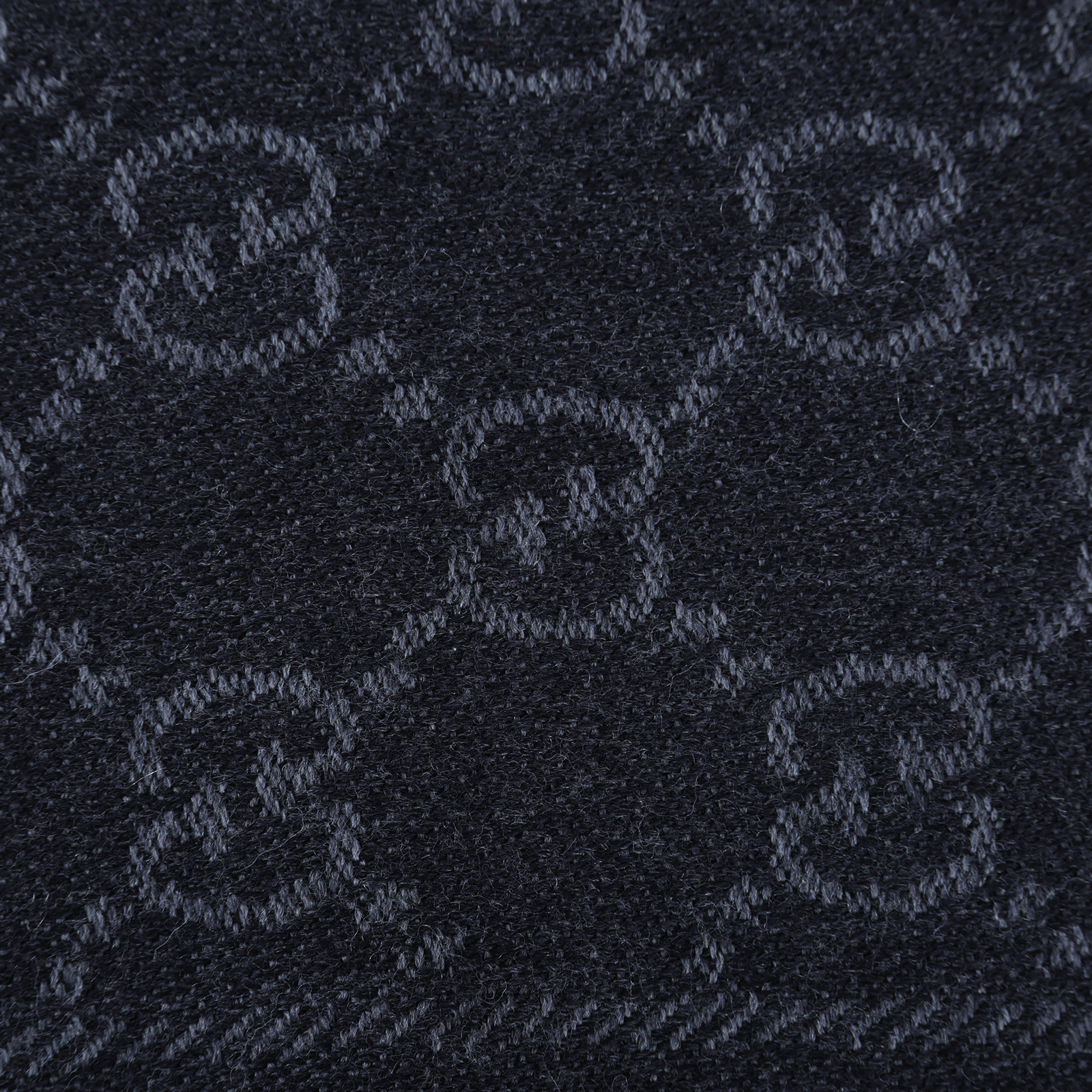 古馳 GUCCI GG 披肩 圍巾 133483 3G200 黑灰色GG圍巾 無附屬品