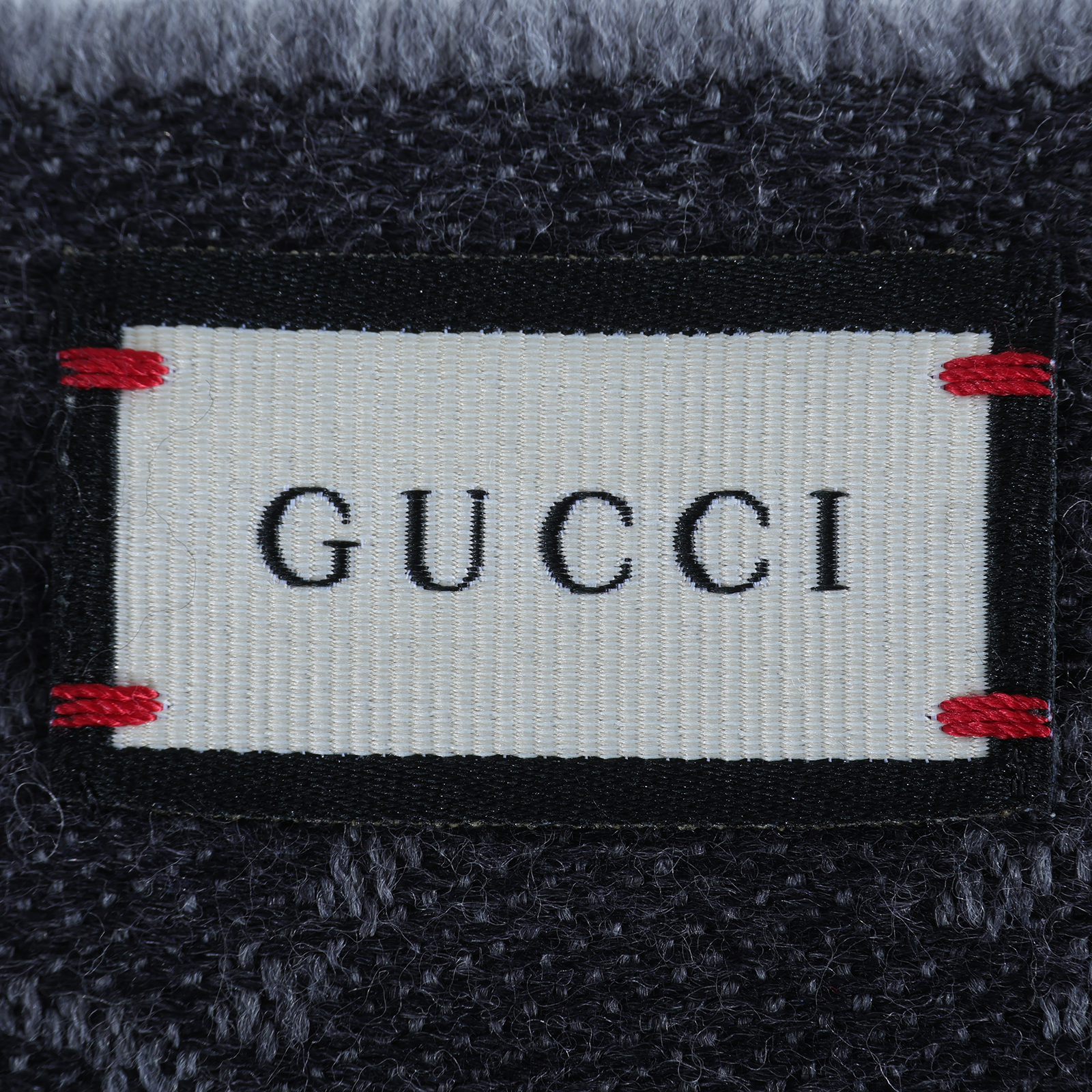 古馳 GUCCI GG 披肩 圍巾 133483 3G200 黑灰色GG圍巾 無附屬品