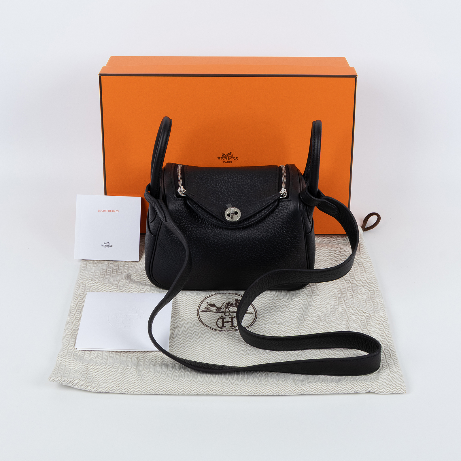 愛馬仕 Hermes Lindy II 琳迪包 迷你 LDMII K M1704 SG K刻 黑銀MINI LINDY 二代 原廠盒子/防塵袋