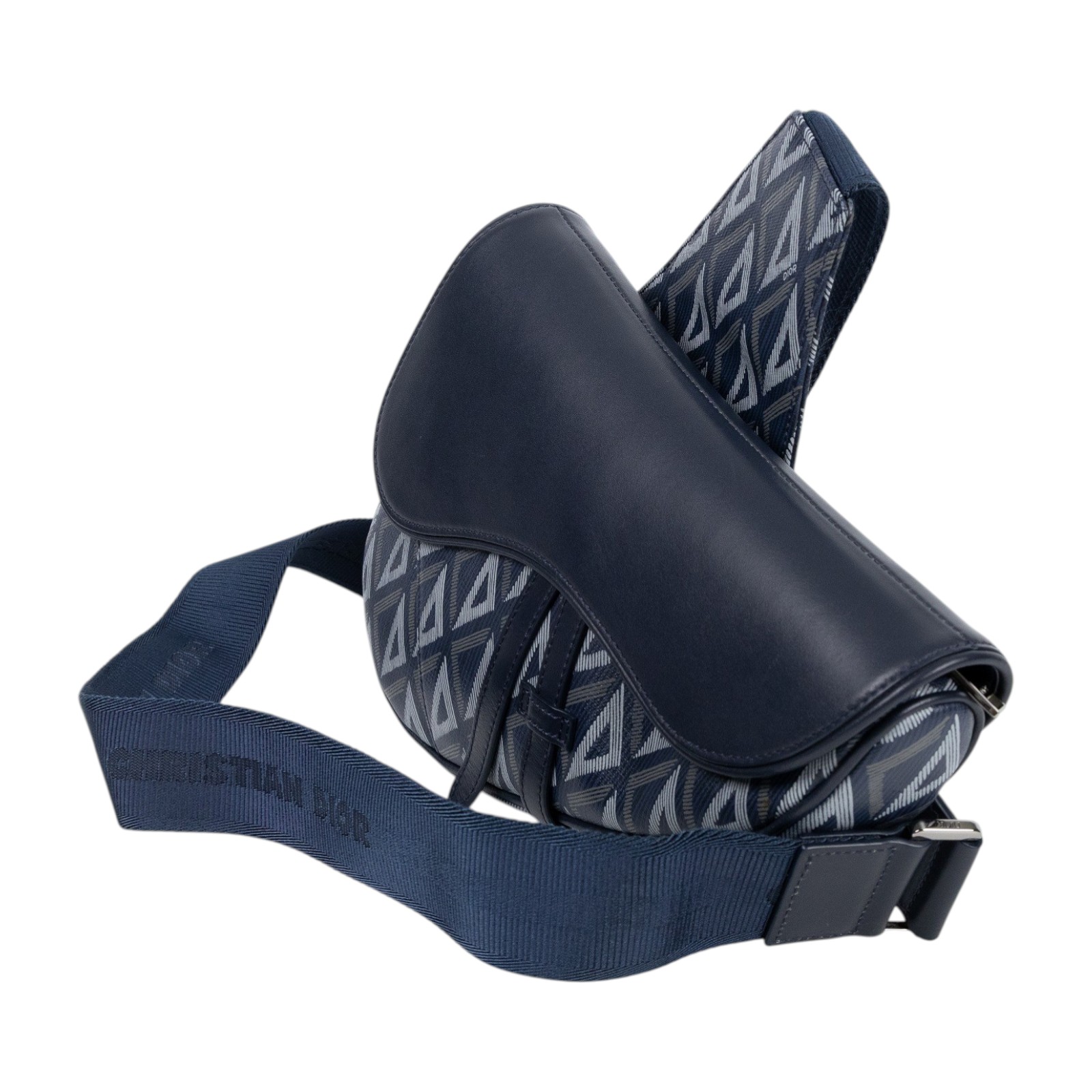 迪奧 CHRISTIAN DIOR Saddle 馬鞍包 1ADPO093CDP 深藍CD馬鞍包 原廠盒子/防塵袋/購買證明