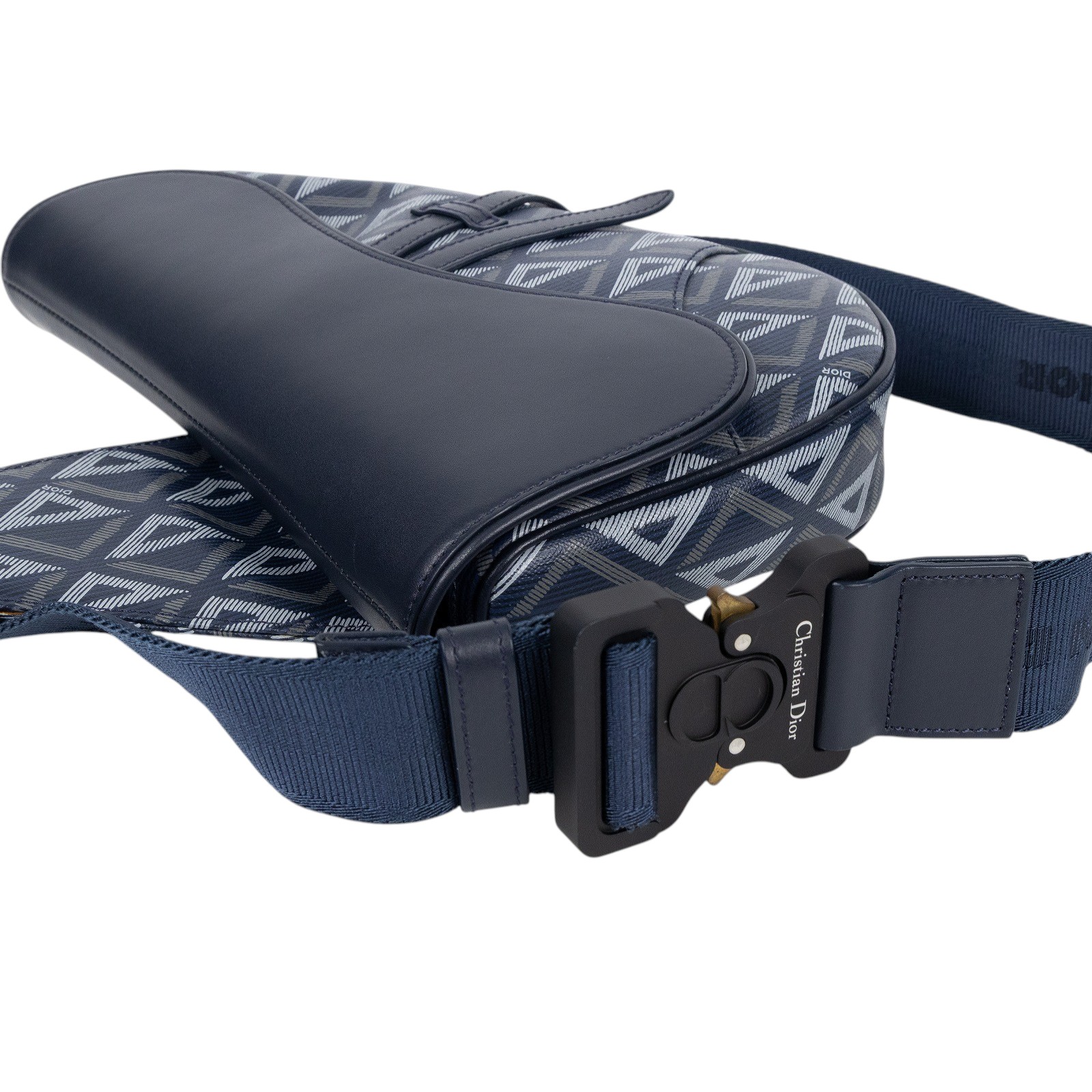 迪奧 CHRISTIAN DIOR Saddle 馬鞍包 1ADPO093CDP 深藍CD馬鞍包 原廠盒子/防塵袋/購買證明