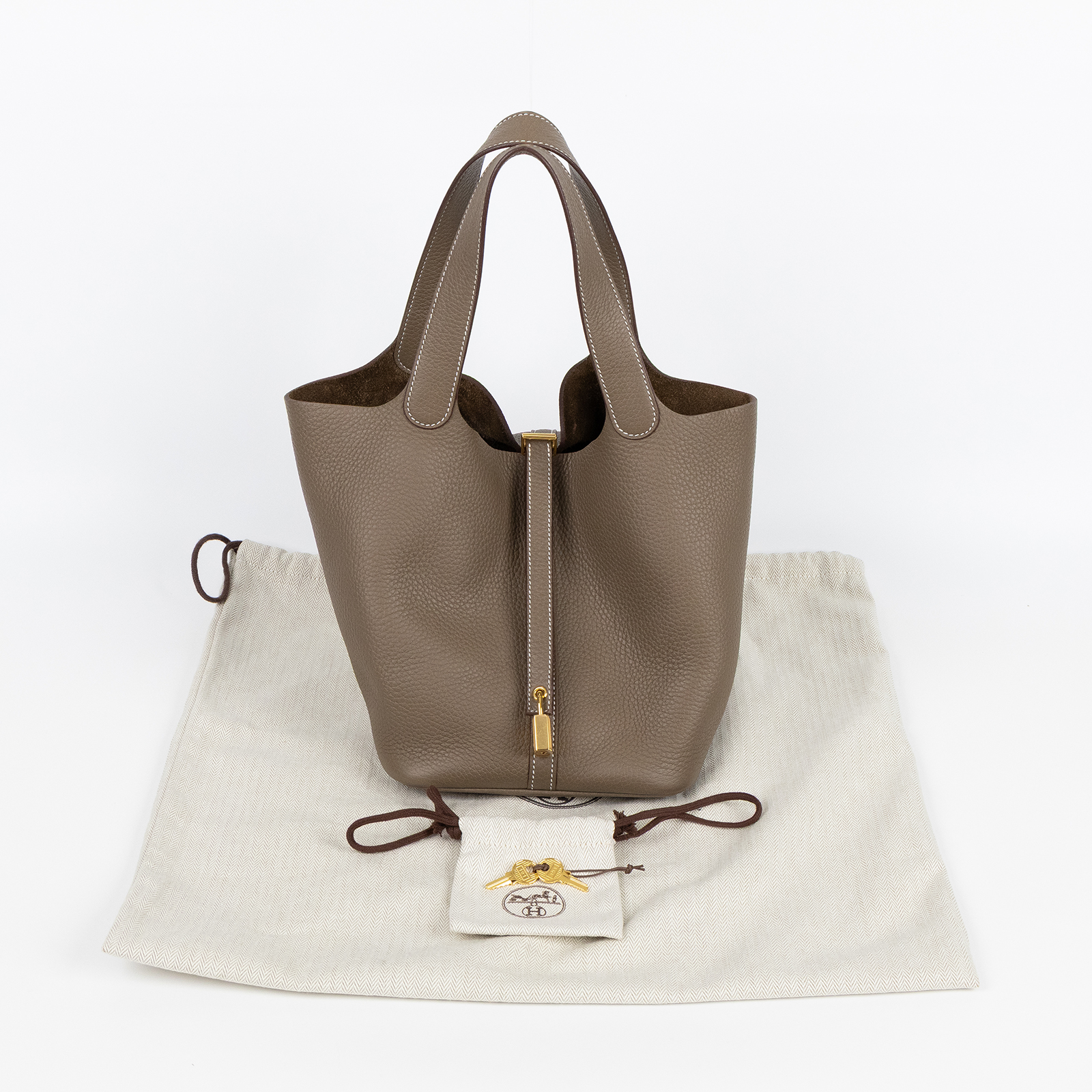 愛馬仕 Hermes Picotin Lock 22 菜籃子包 PT22 K刻 大象灰PICOTIN22 防塵袋/鎖組