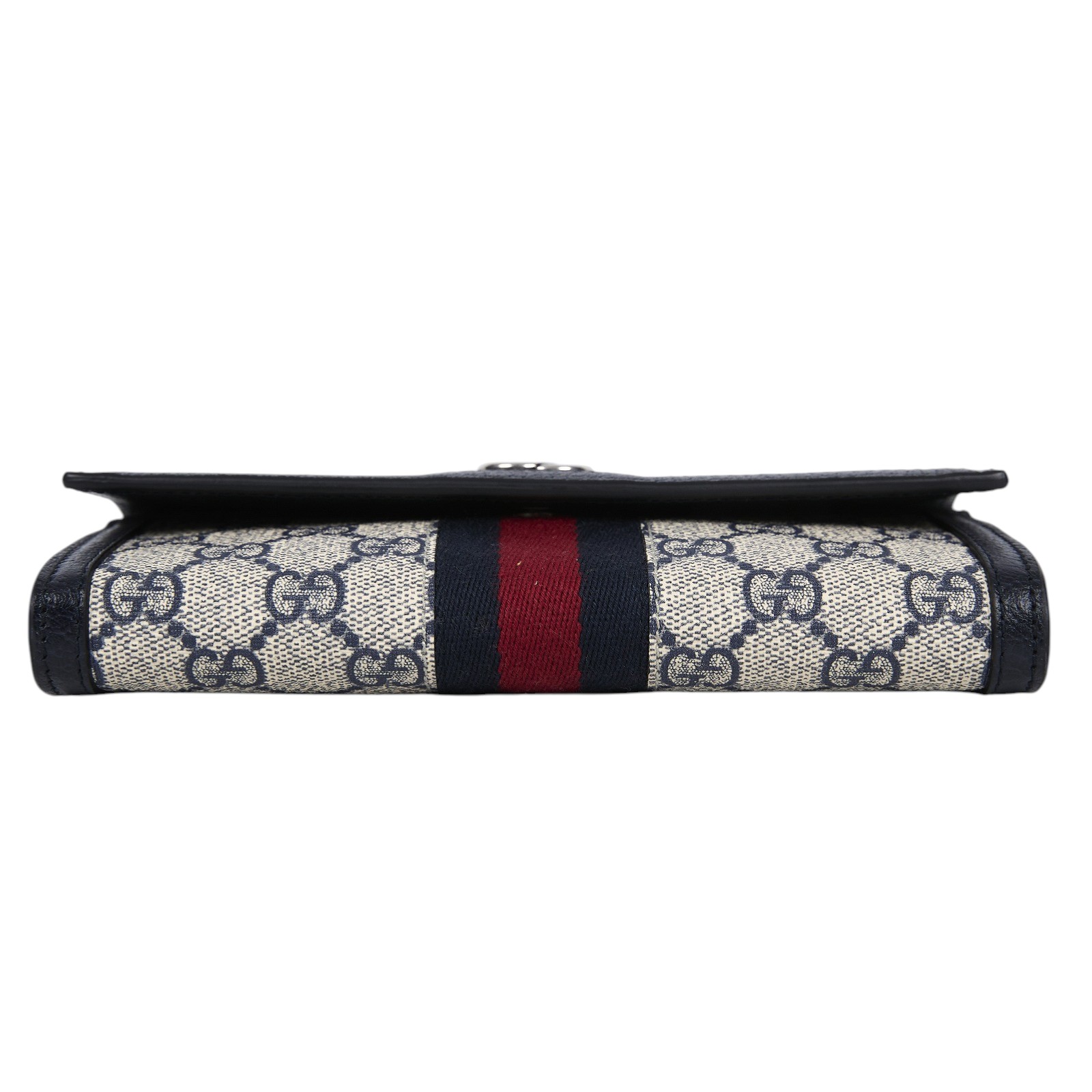 古馳 GUCCI Ophidia GG 長型 錢包 長夾 523153 96IWG 深藍Ophidia GG 印花對開長夾 原廠盒子/防塵袋