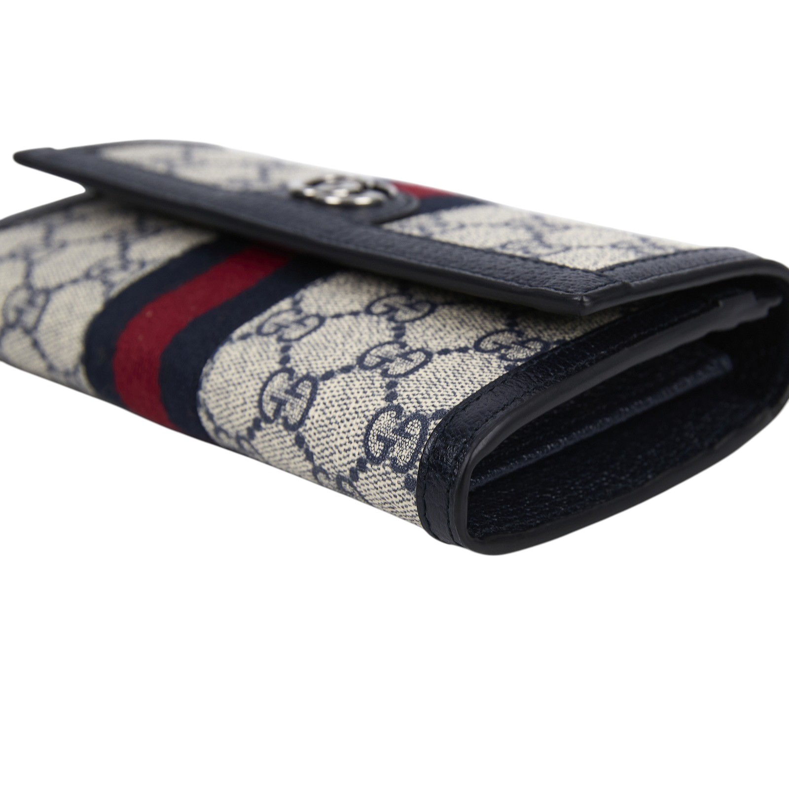 古馳 GUCCI Ophidia GG 長型 錢包 長夾 523153 96IWG 深藍Ophidia GG 印花對開長夾 原廠盒子/防塵袋