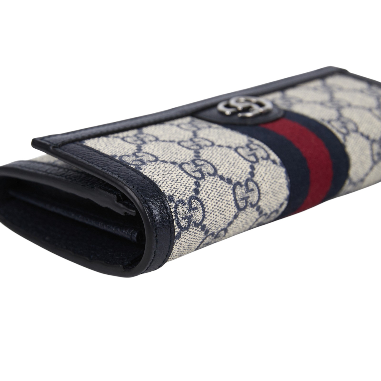 古馳 GUCCI Ophidia GG 長型 錢包 長夾 523153 96IWG 深藍Ophidia GG 印花對開長夾 原廠盒子/防塵袋