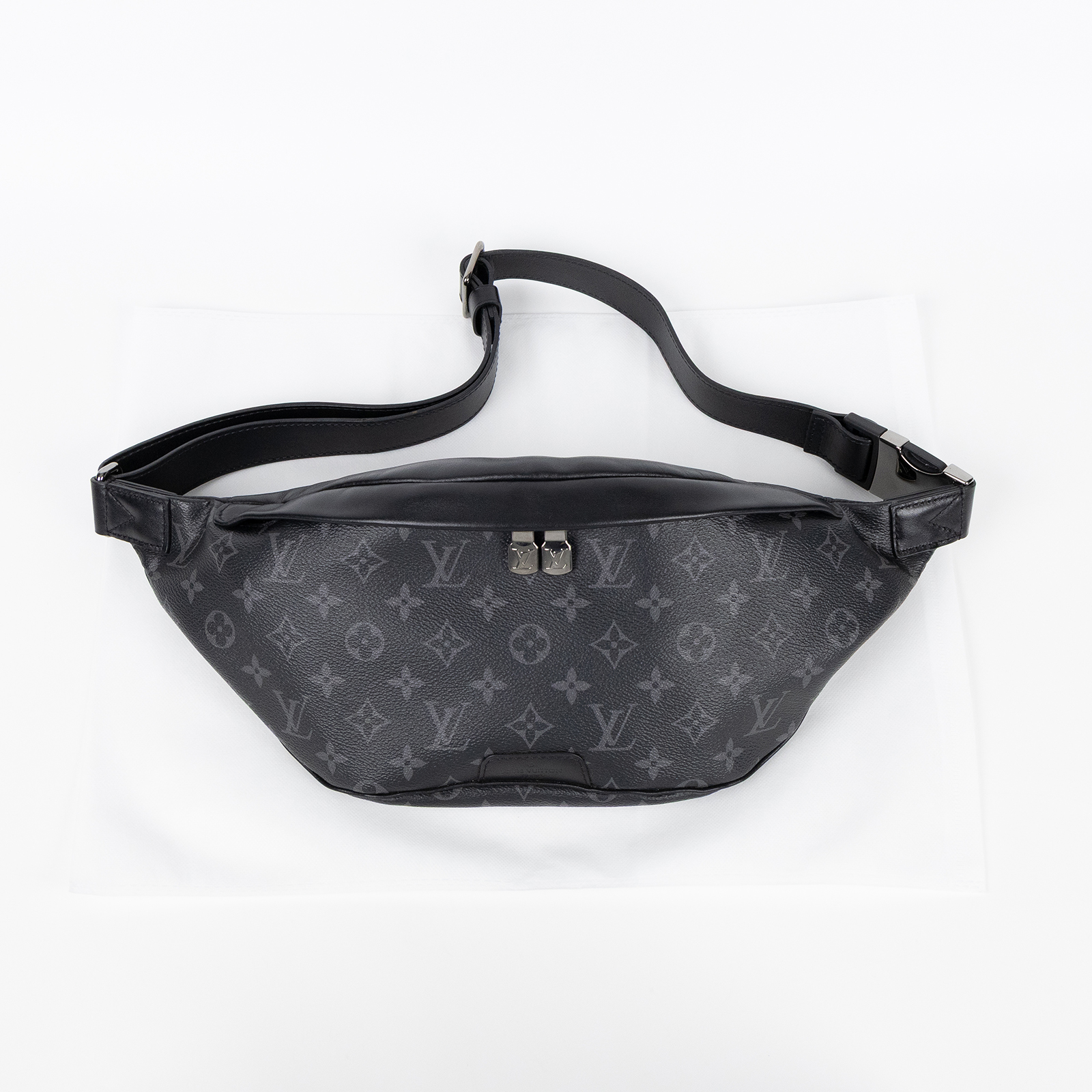 路易威登 LOUIS VUITTON Discovery 黑帆布 腰包 M44336 黑原花DISCOVERY腰包 無附屬品